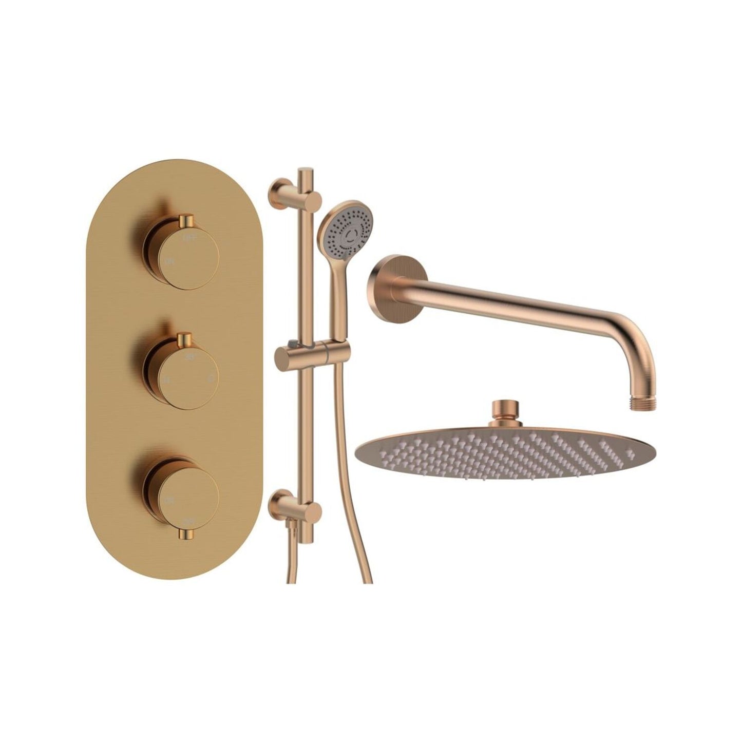 Brivana Round Shower Valve & Kit Pack 3