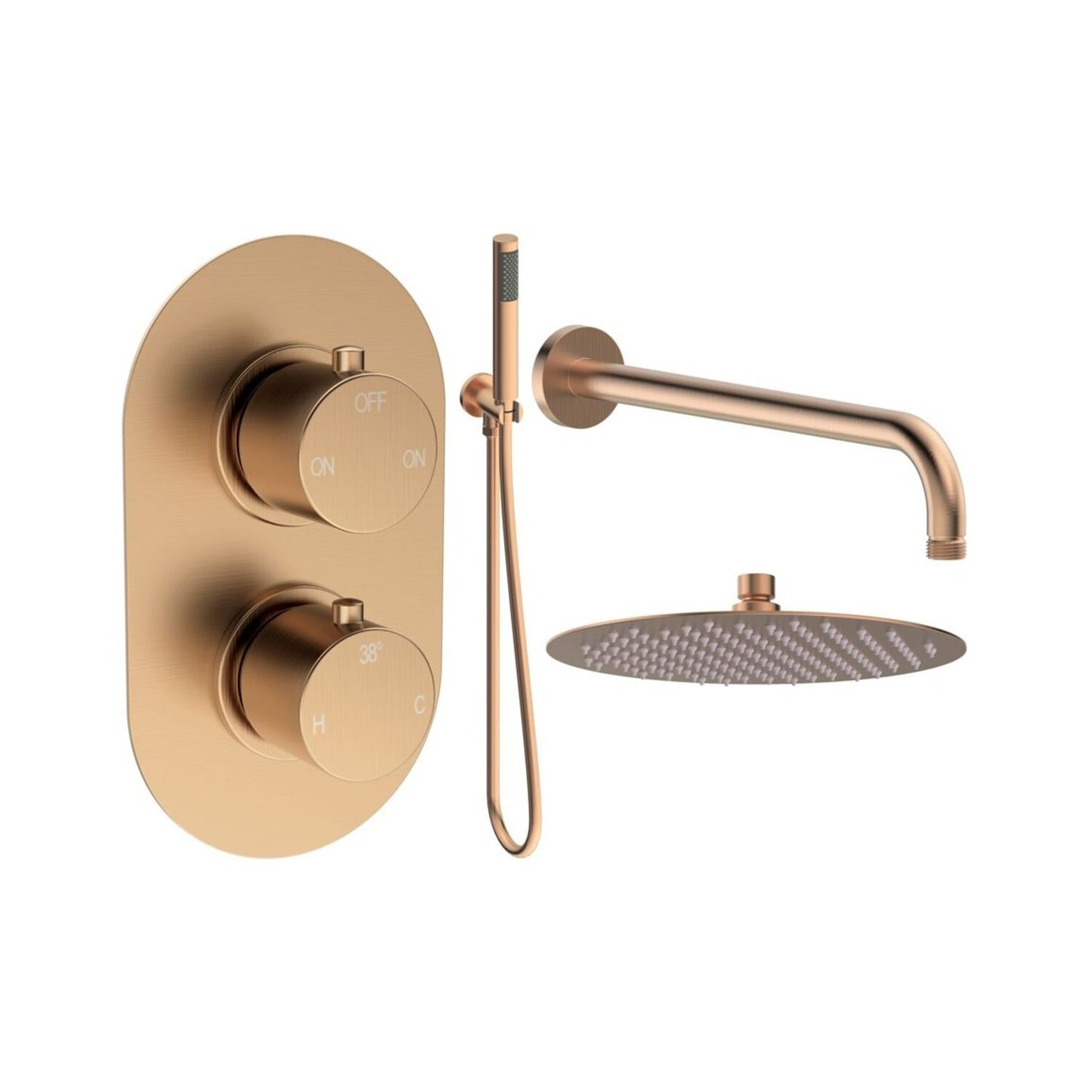 Brivana Round Shower Valve & Kit Pack 4