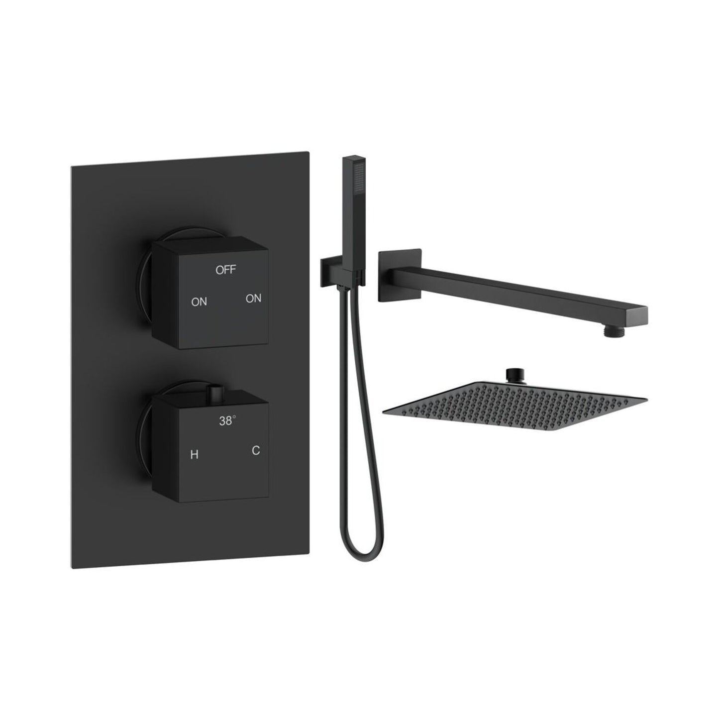 Delvyn Square Shower Valve & Kit Pack 4