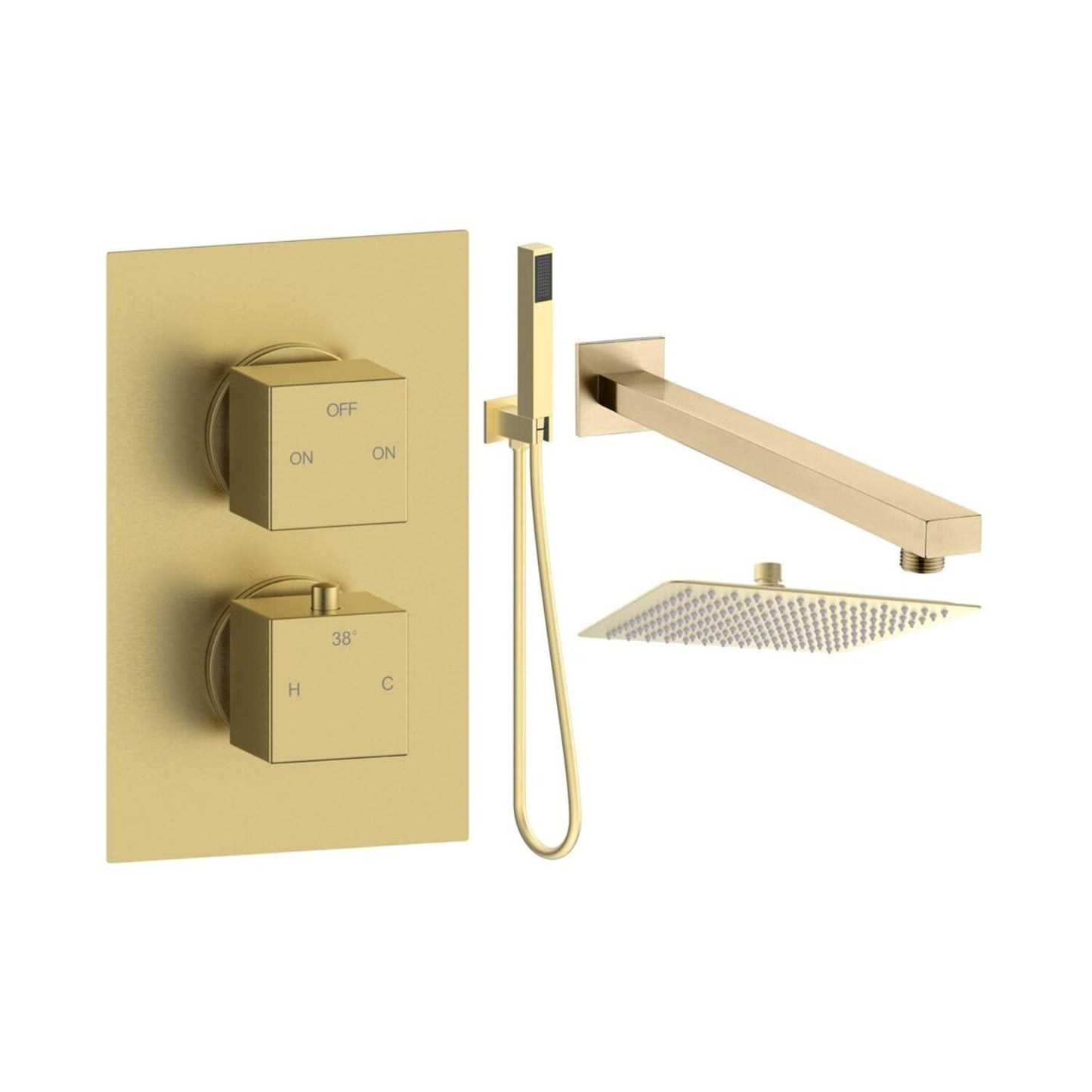 Delvyn Square Shower Valve & Kit Pack 4