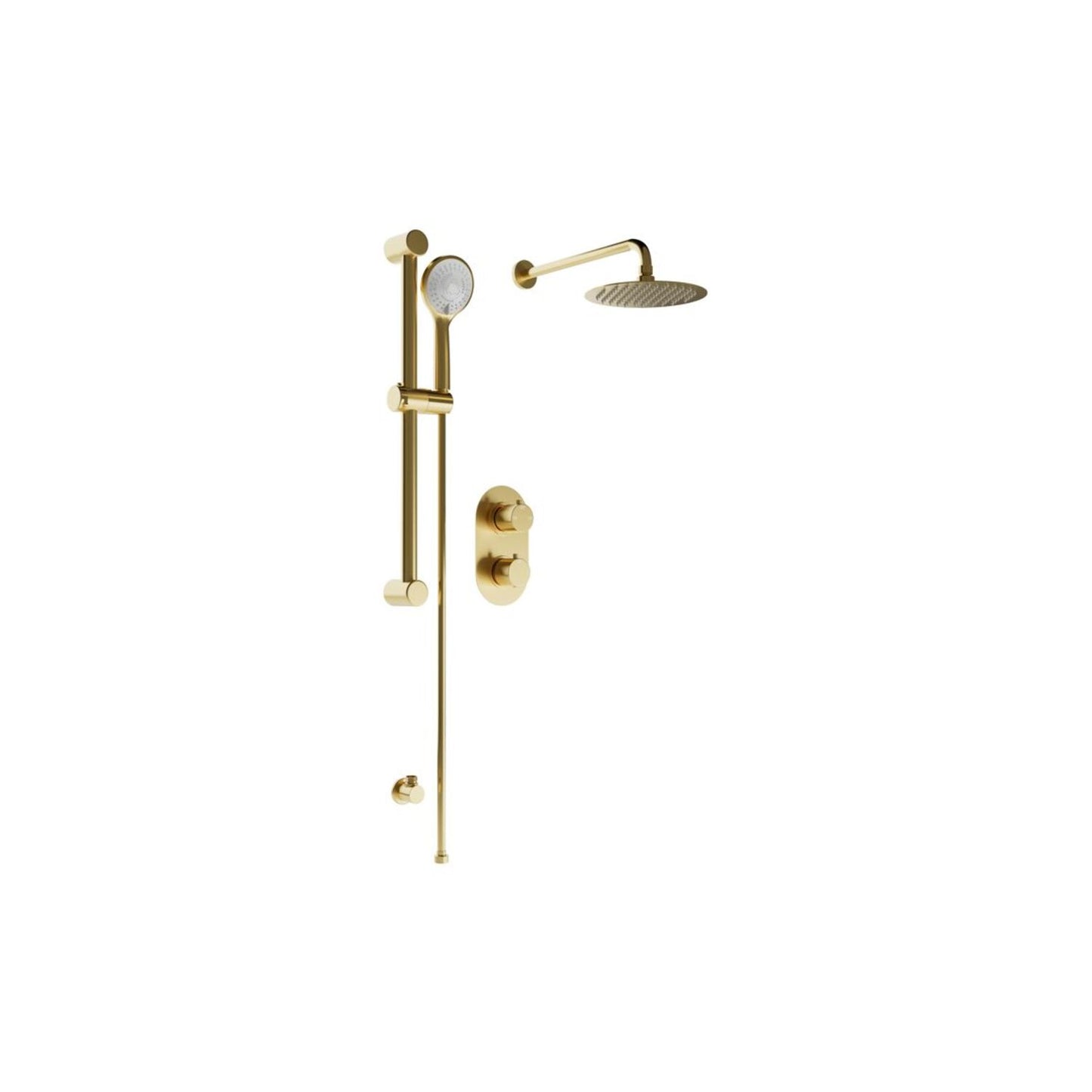 Shower Rail With Round 3 Mode Handset