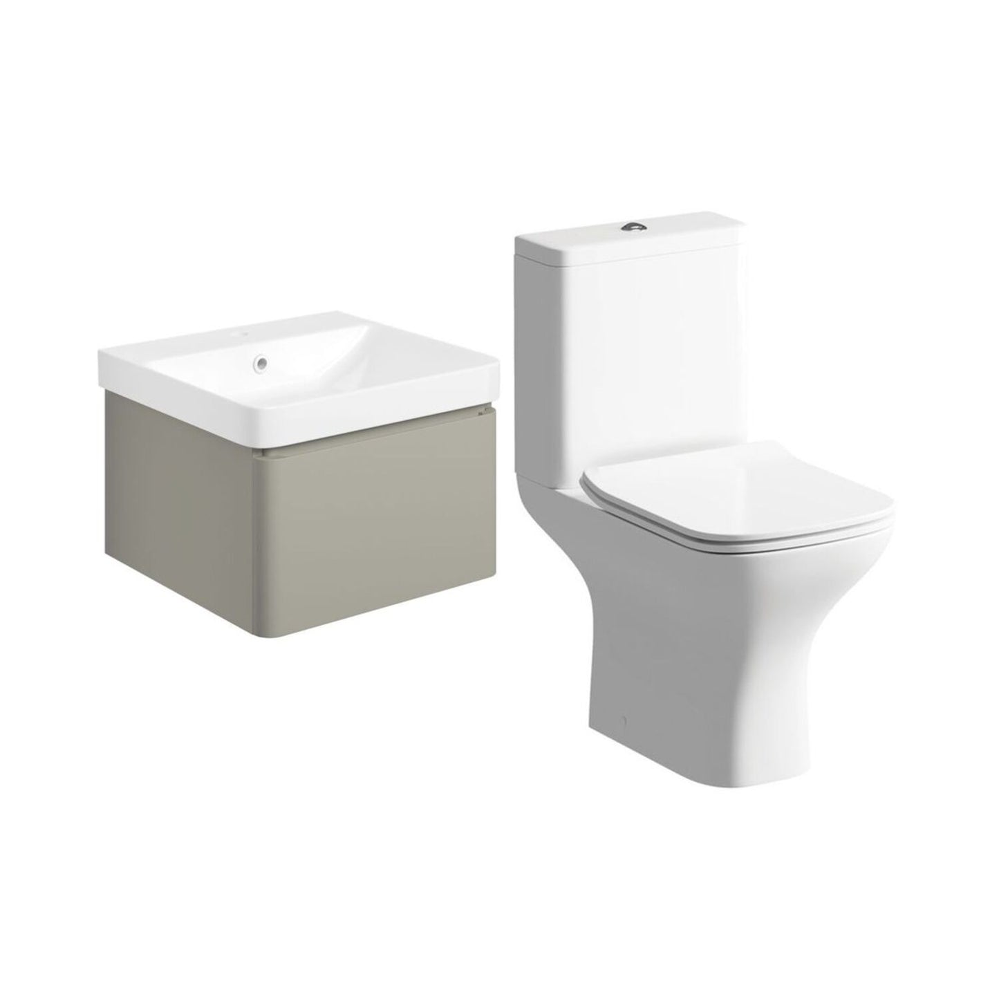Cavaya Basin Unit & Rimless Close Coupled Wc Pack 500mm