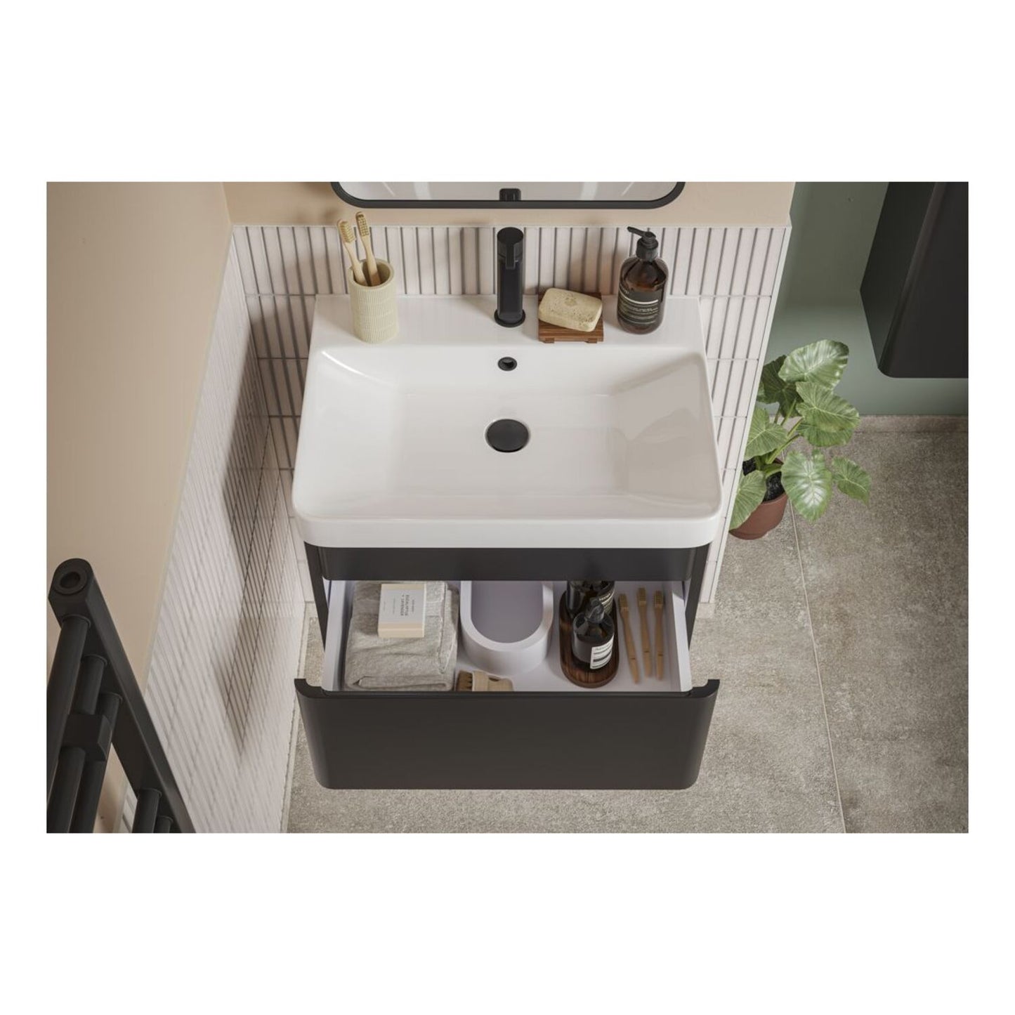 Cavaya Basin Unit & Rimless Close Coupled Wc Pack 500mm