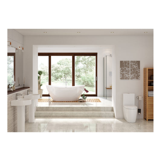 Cinta Swirlux Short Projection Close Coupled Open Back WC & Soft Close Seat