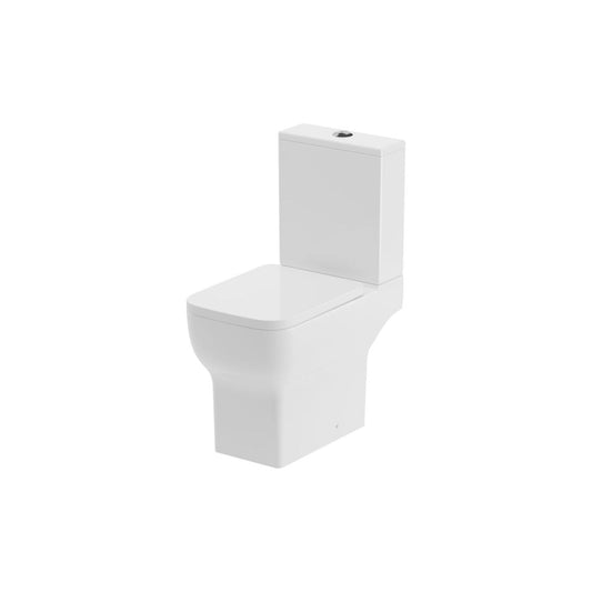 Arla Rimless Close Coupled Open Back WC & Soft Close Seat
