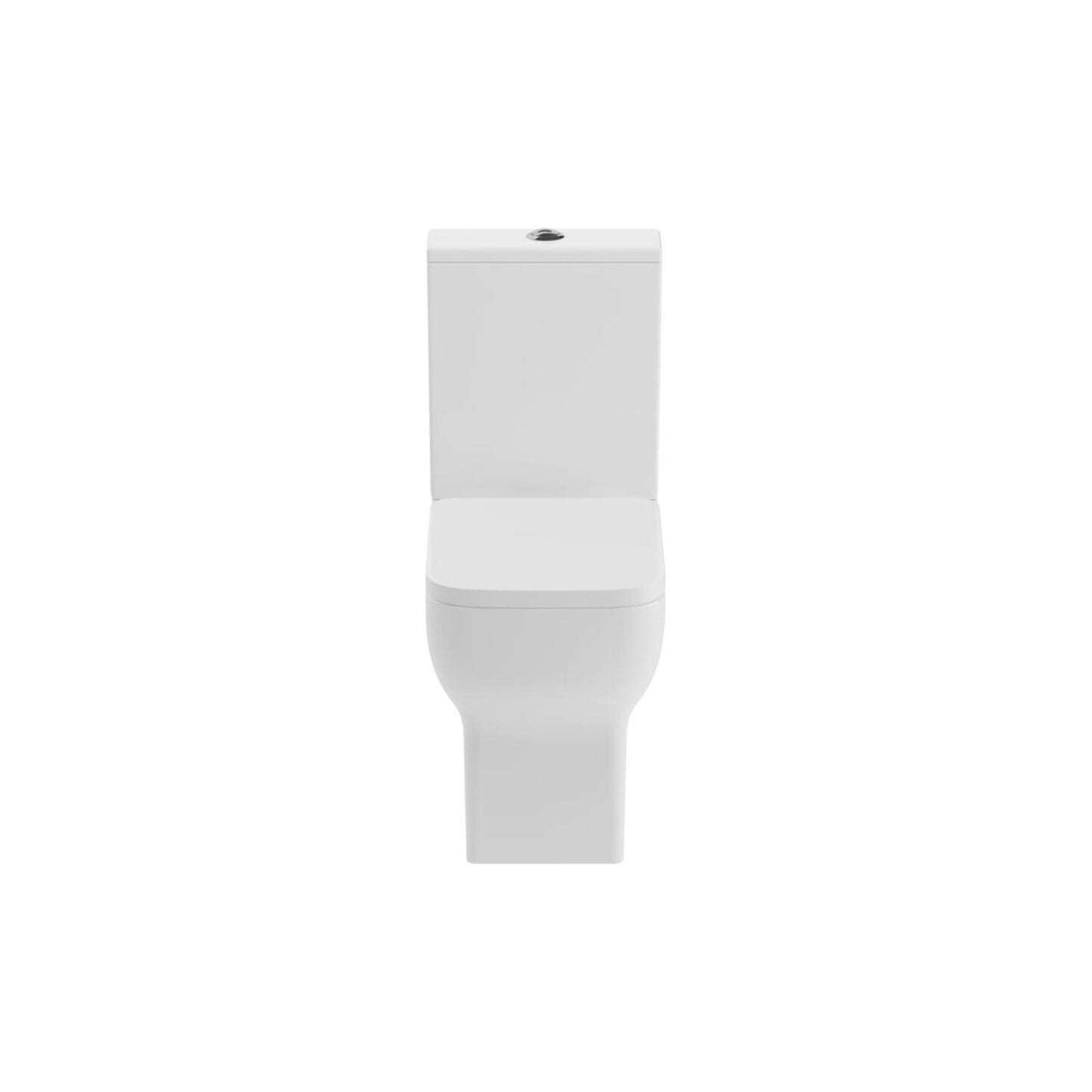 Arla Rimless Close Coupled Open Back WC & Soft Close Seat