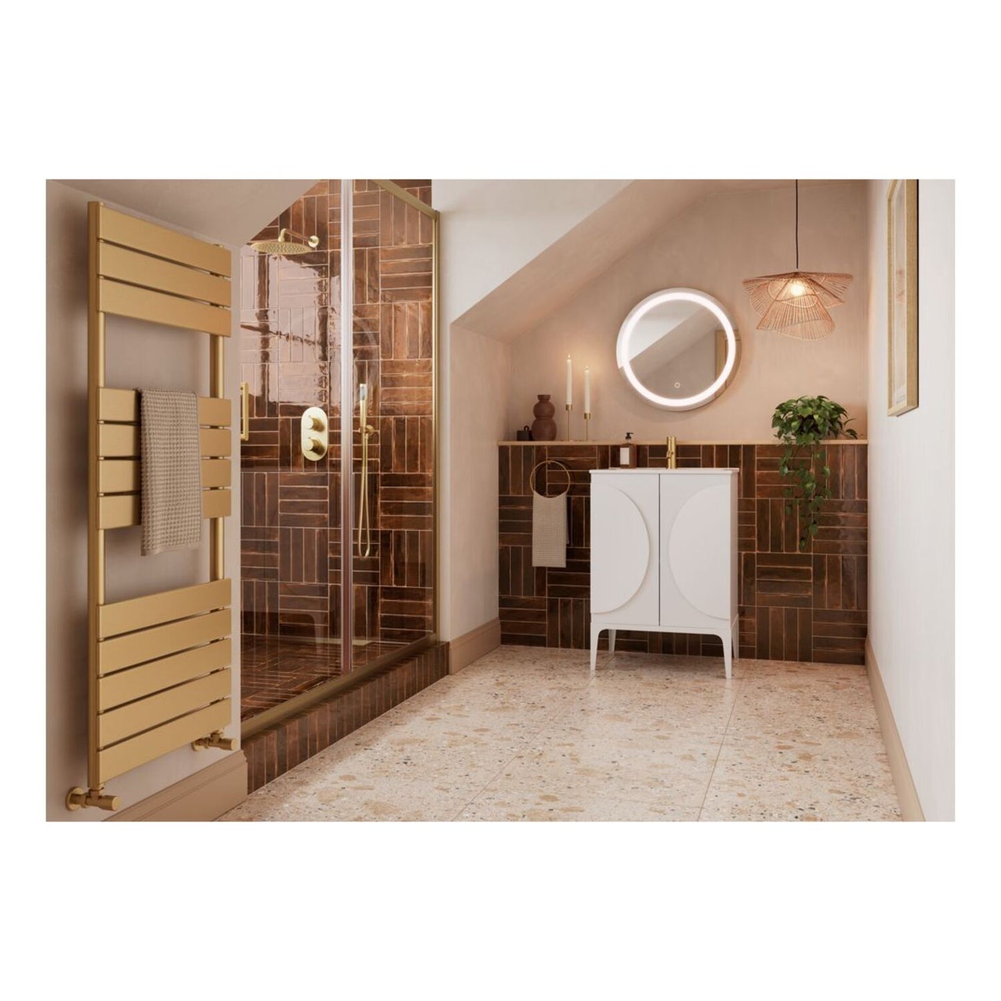 Chaco 610mm Floor Standing 2 Door Basin Unit & 0 Tap Hole Basin - Matt White