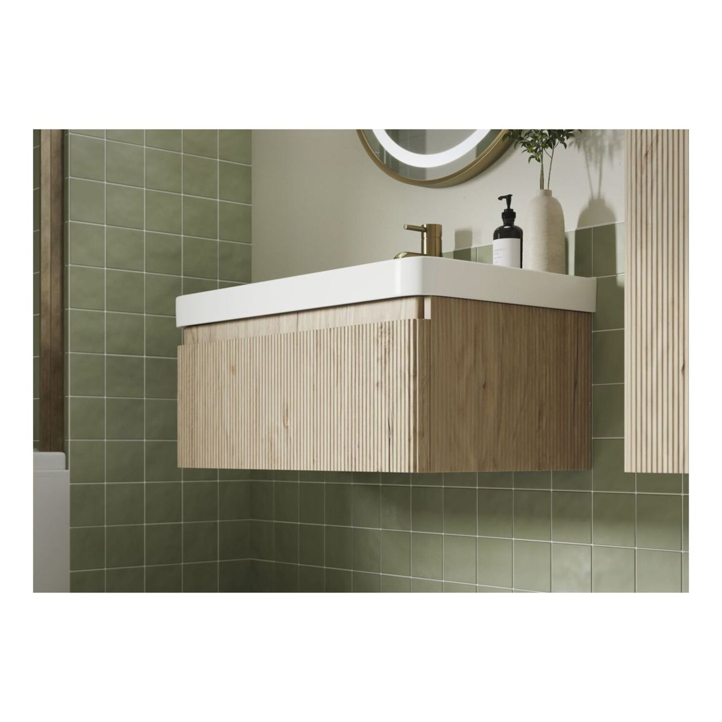 Mirelle 550mm WC Unit - Textured Oak