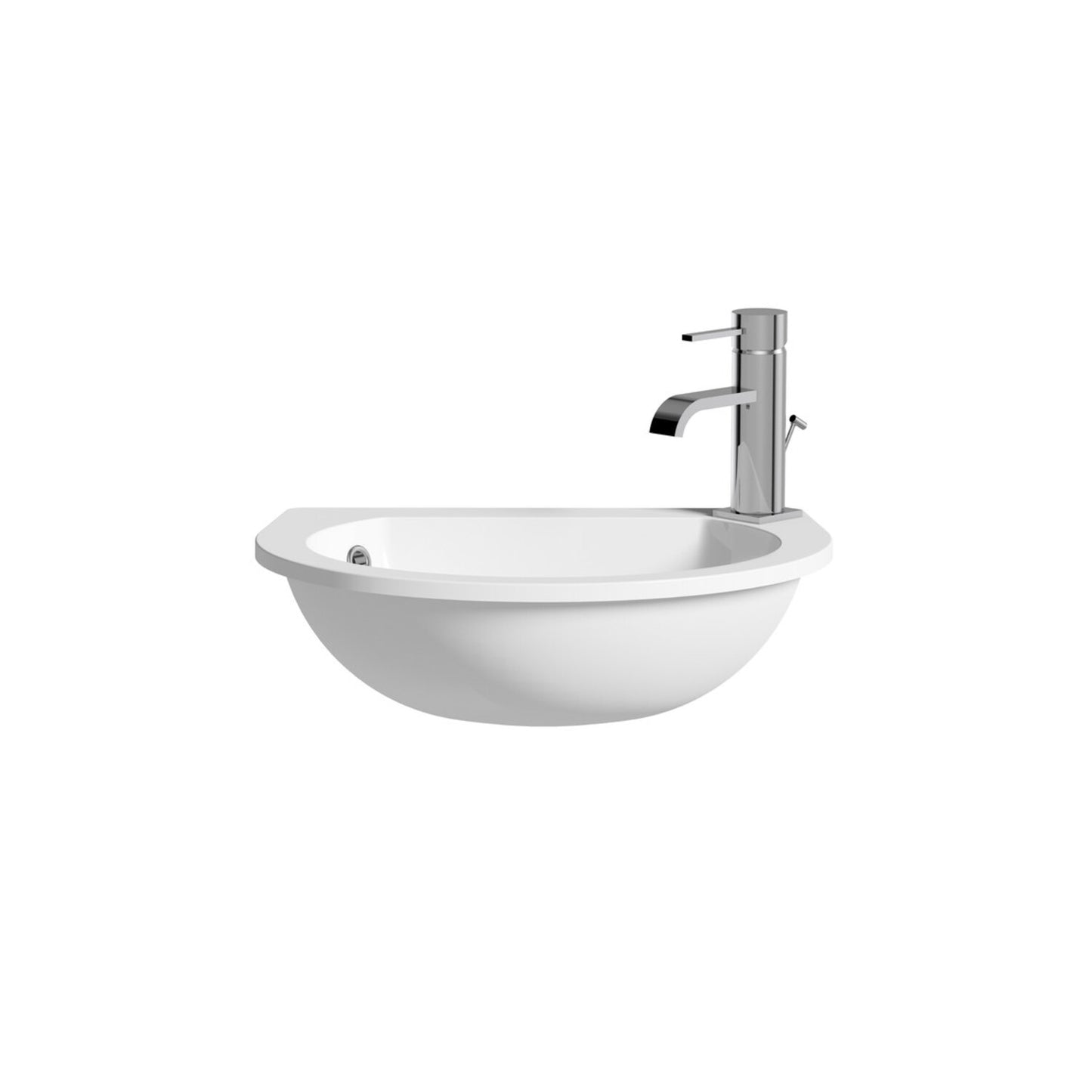 Space Saver 1 Tap Hole Semi Recessed Basin 490X355mm