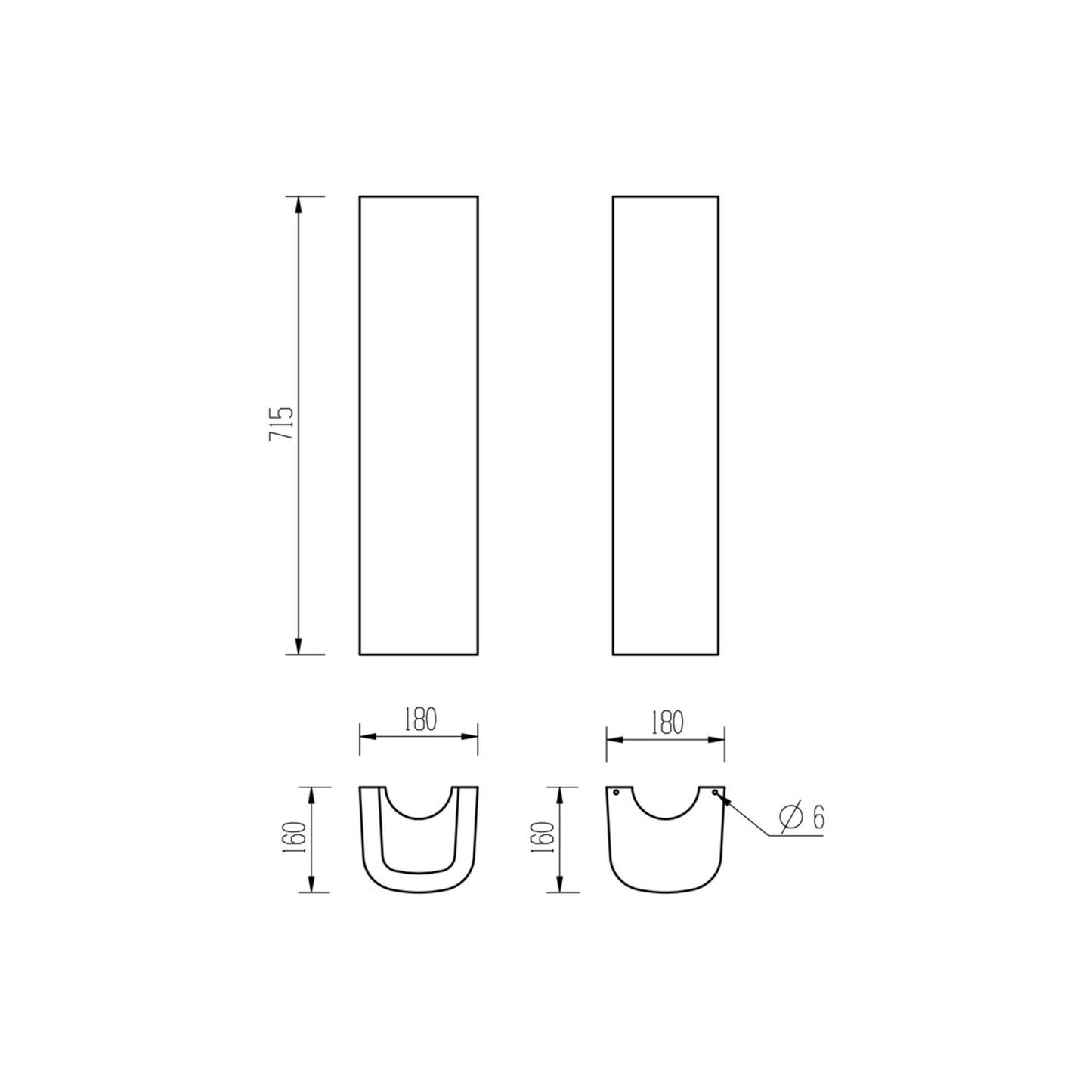 Cinta 1 Tap Hole Basin & Full Pedestal 555X430mm