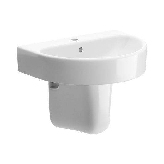 Cinta 1 Tap Hole Basin & Semi Pedestal 555X430mm