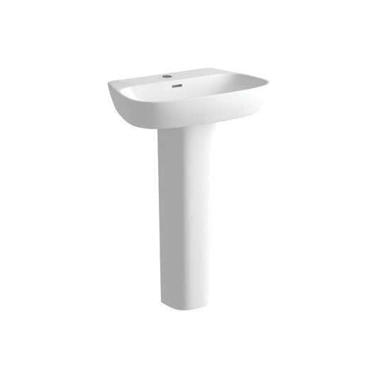 Tahlia 1 Tap Hole Basin & Full Pedestal 600X400mm
