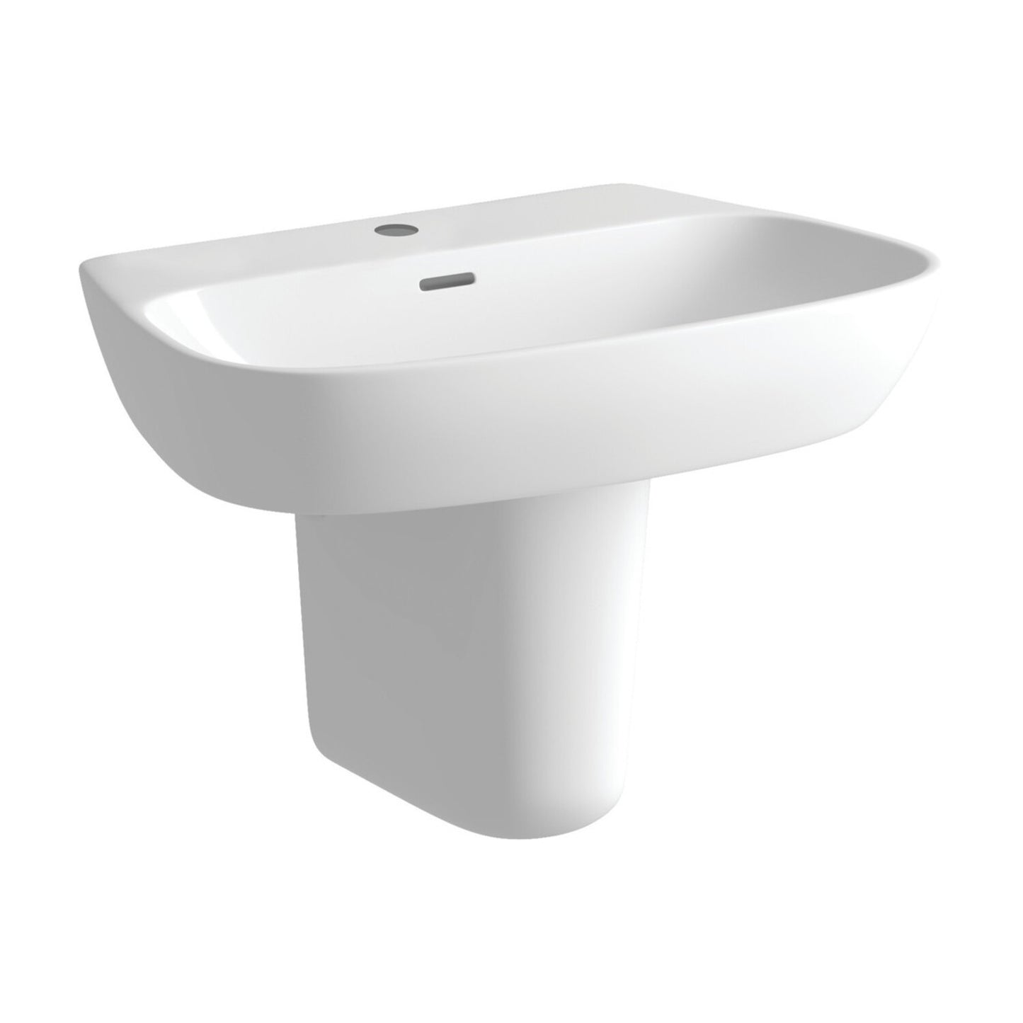 Tahlia 1 Tap Hole Basin & Semi Pedestal 600X400mm
