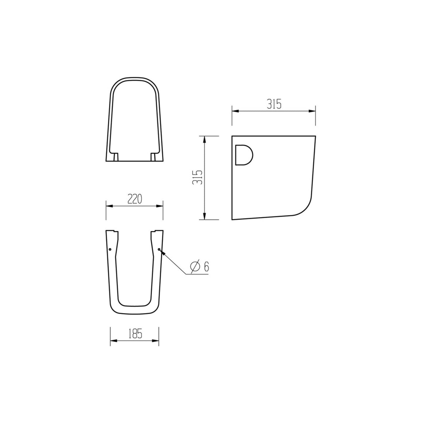 Tahlia 1 Tap Hole Basin & Semi Pedestal 600X400mm