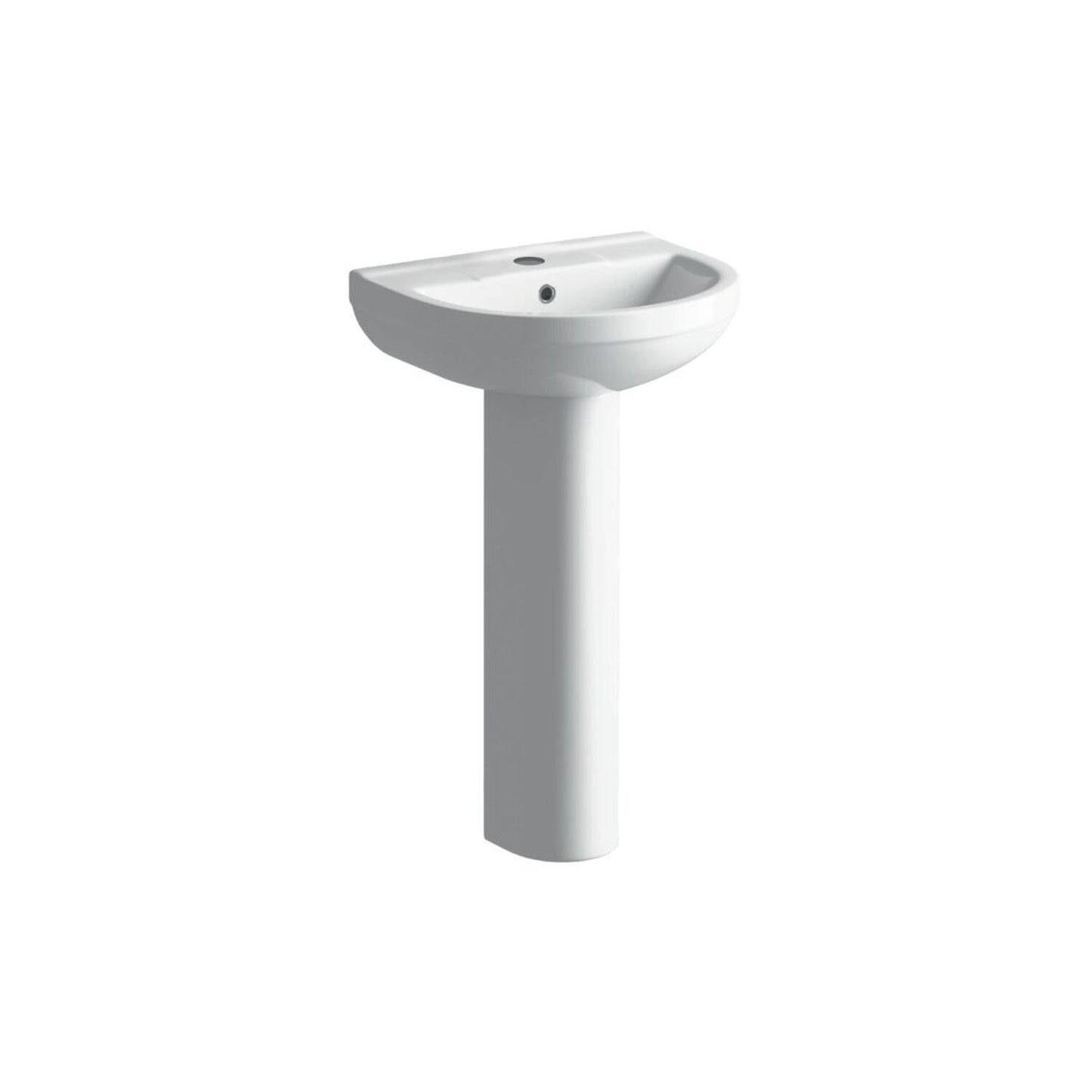 Lani 1 Tap Hole Basin & Full Pedestal 500X390mm