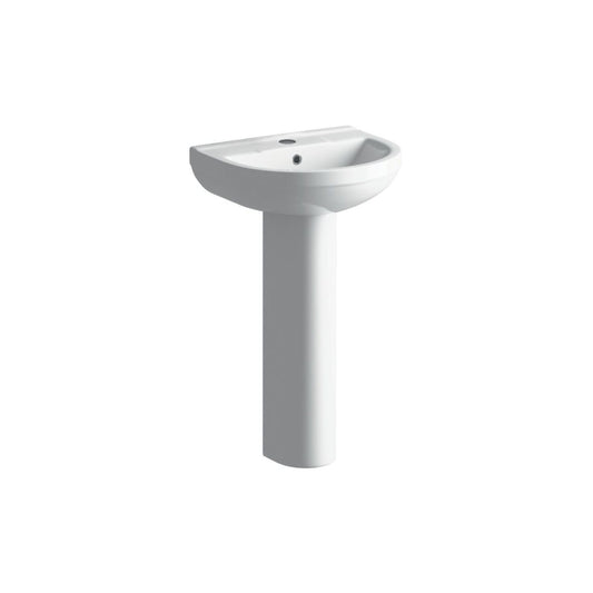 Lani 1 Tap Hole Basin & Full Pedestal 500X390mm