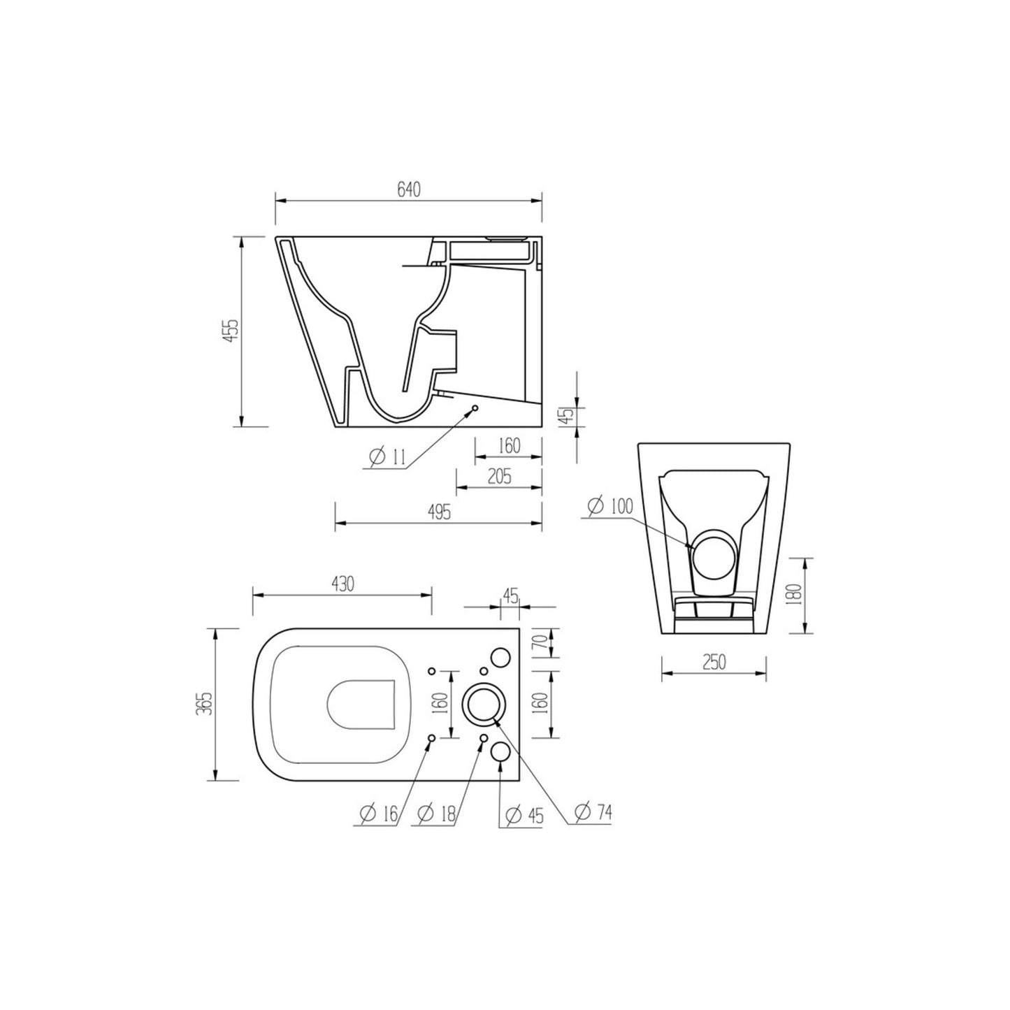 Tahlia Rimless Close Coupled Fully Shrouded Comfort Height WC & Soft Close Seat