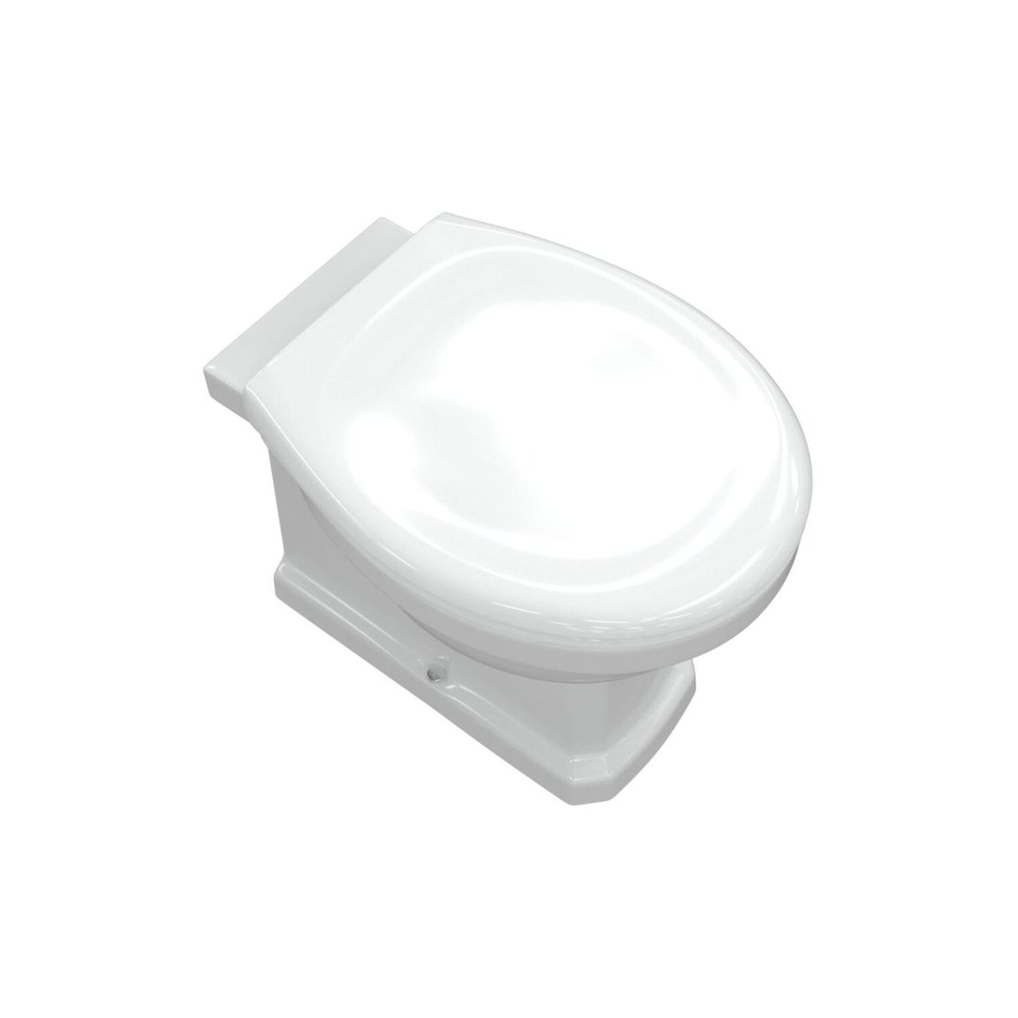 Solae Back To Wall WC & Satin White Wood Effect Seat w/Chrome Finishes