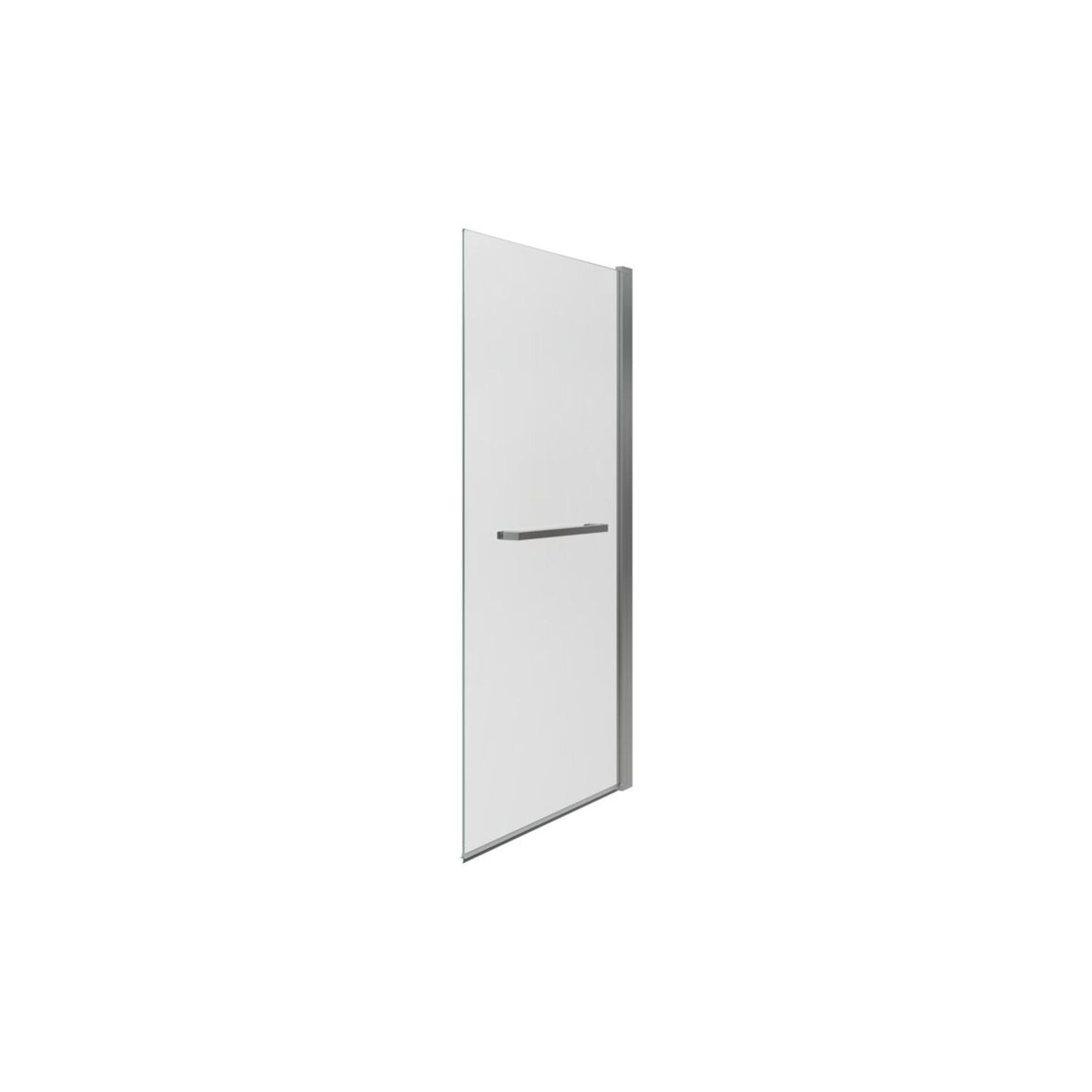 Single Straight Bath Screen w/Rail (6mm) 800X1500mm - Chrome