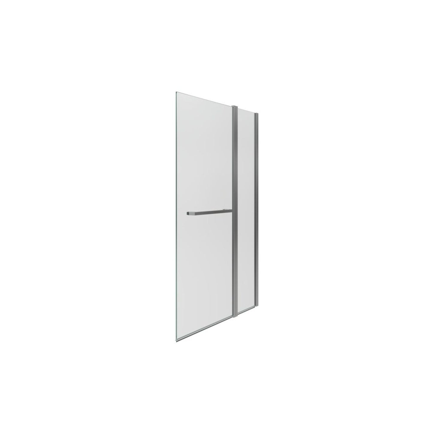 Two Panel Folding Bath Screen (6mm) 1000X1500mm - Chrome
