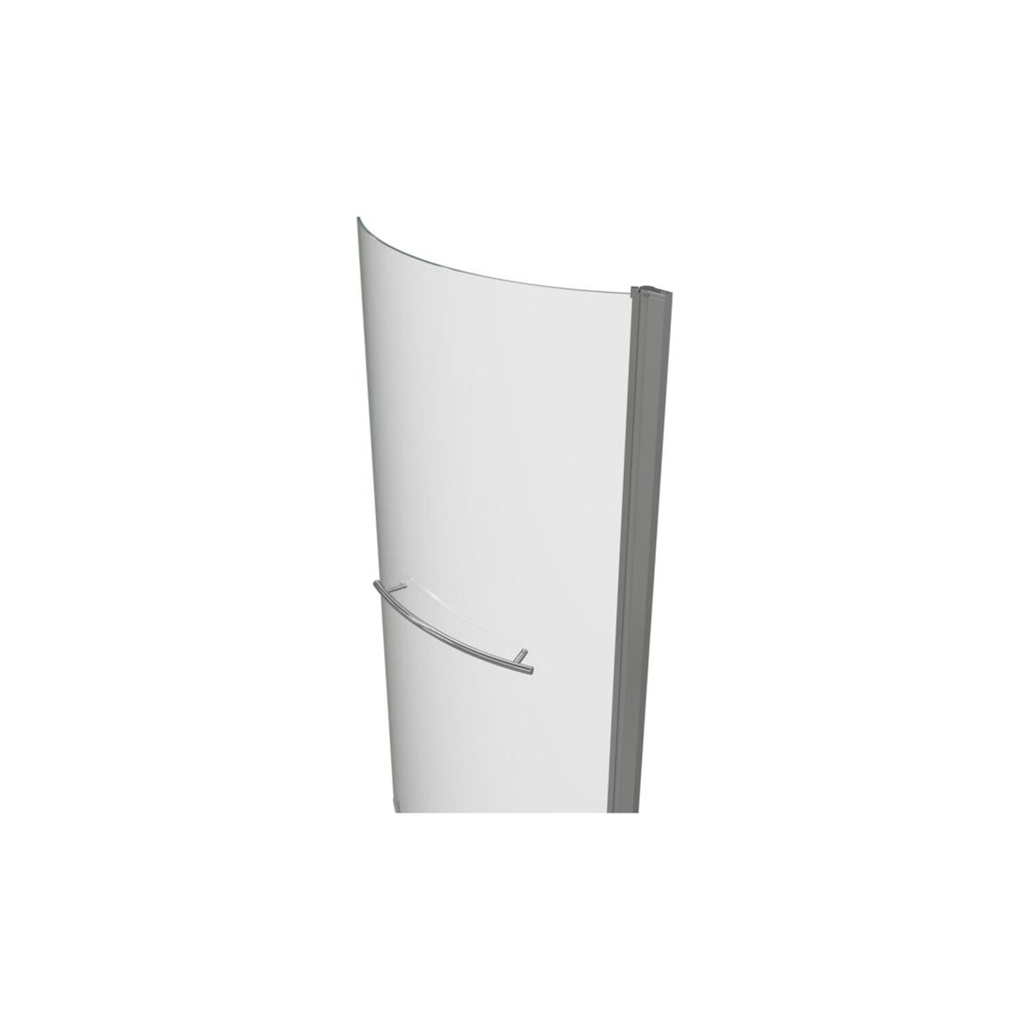 P Shape Bath Screen (6mm) 760X1500mm - Chrome