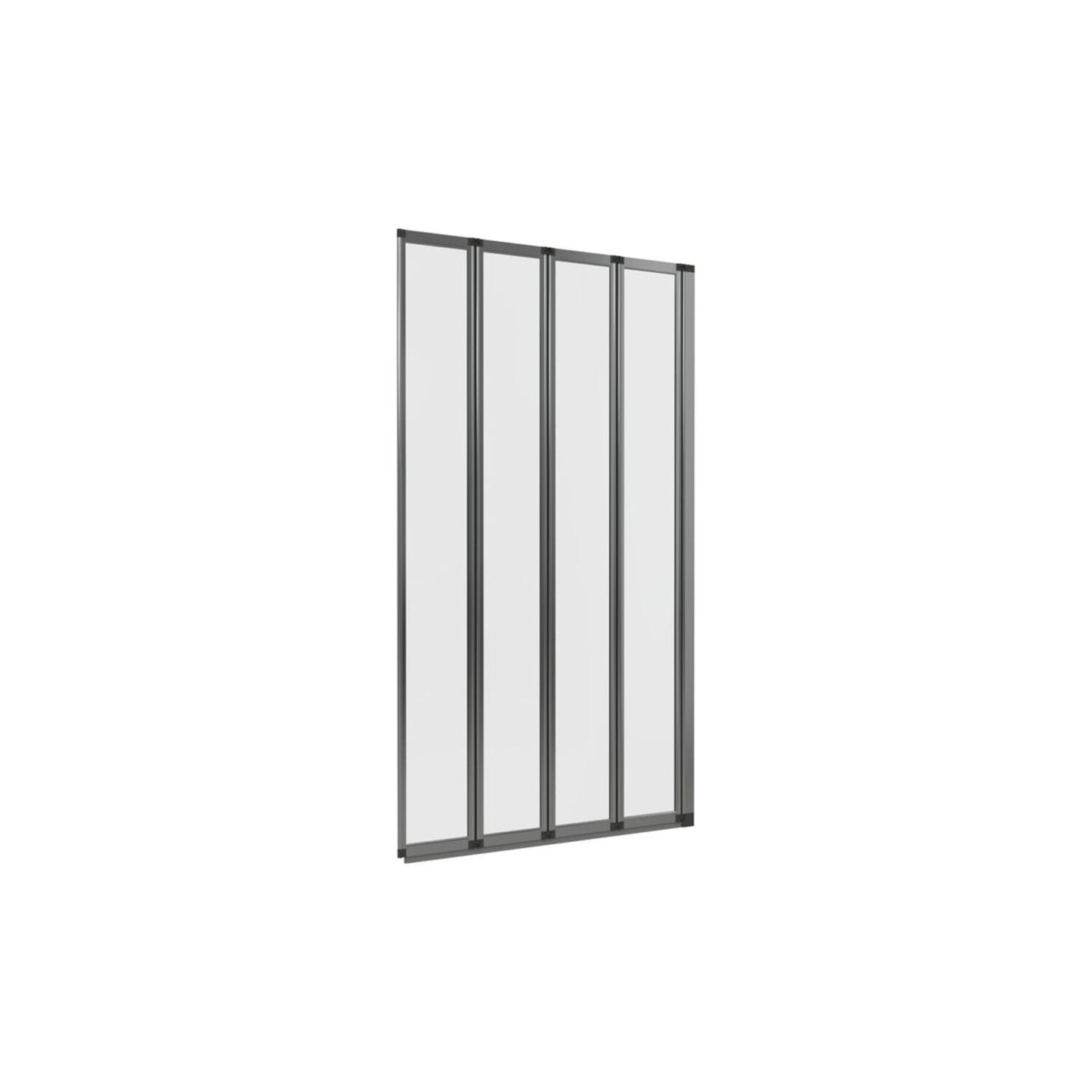 Framed Four Fold Bath Screen (6mm) 815X1400mm - Chrome