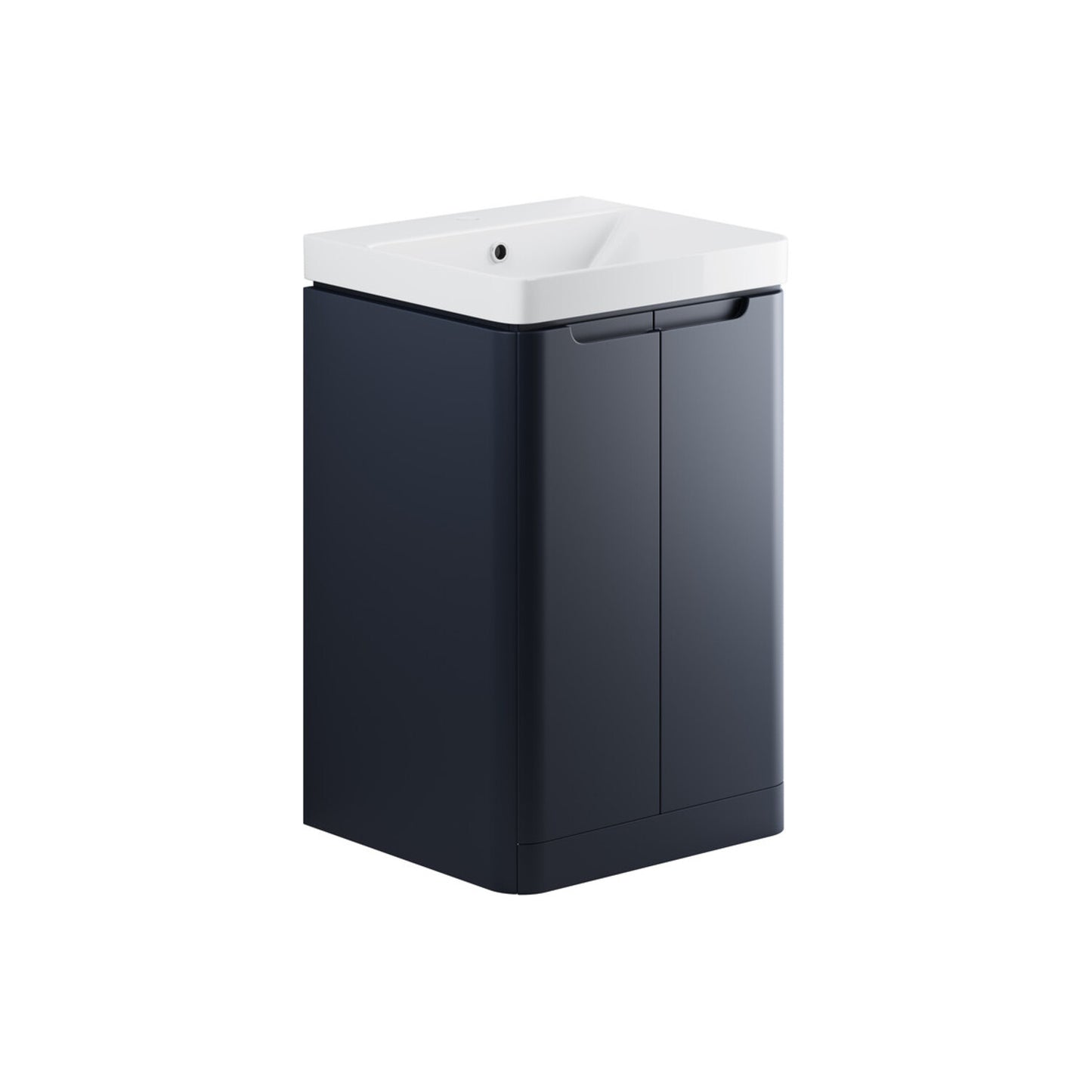 Nuvoro 500mm 2 Door Floor Standing Cloakroom Basin Unit - Matt Indigo
