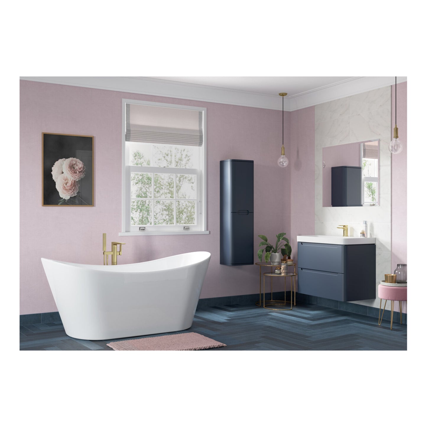Nuvoro 550mm Floor Standing WC Unit - Matt Indigo