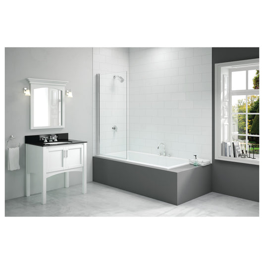 Merlyn Single Square Bath Screen (6mm) 800X1500mm