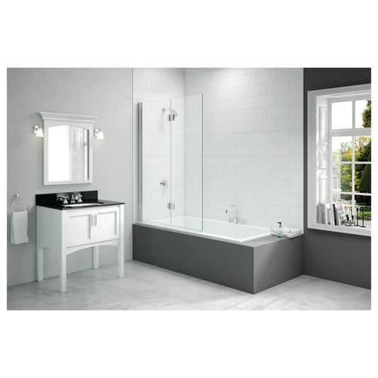 Merlyn 2-Panel Folding Hinged Bath Screen (8mm) 1100X1500mm