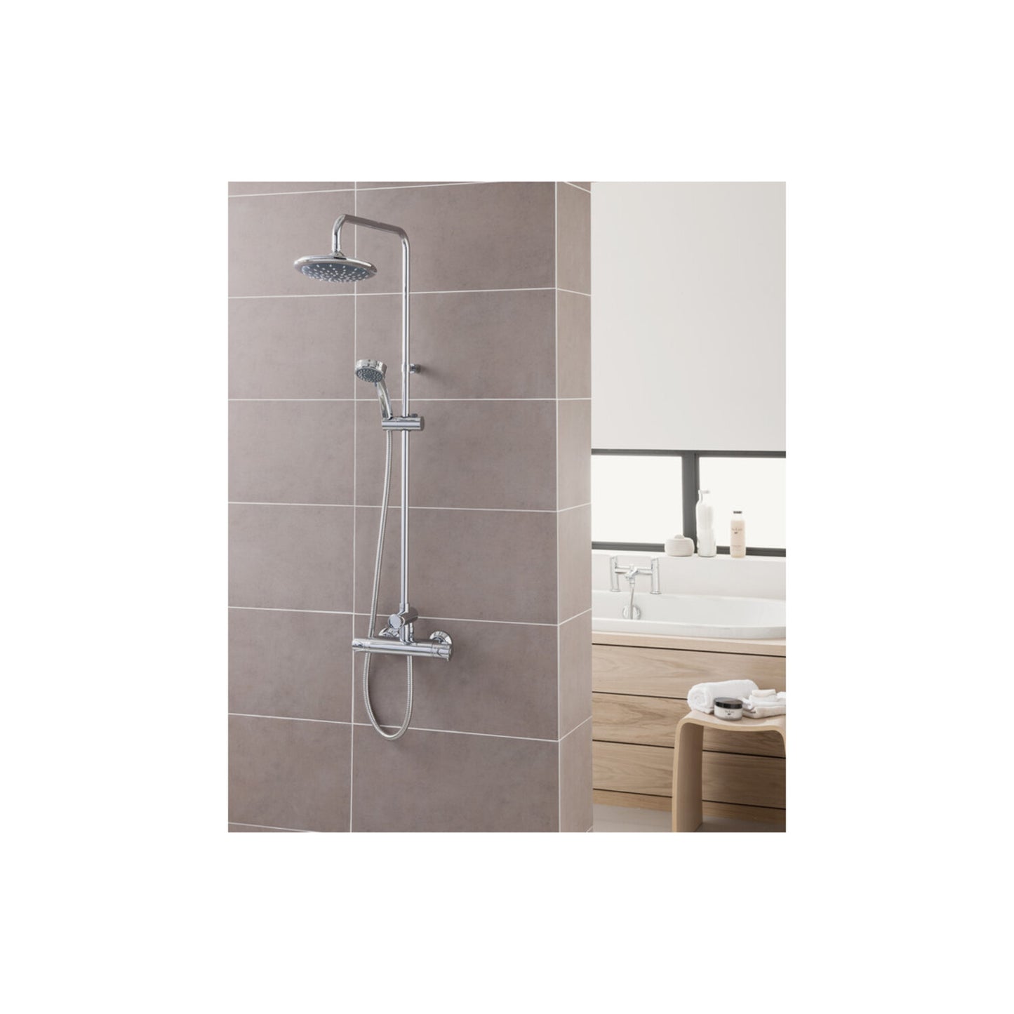 Triton Dene Thermostatic Bar Mixer Shower w/Diverter - Chrome