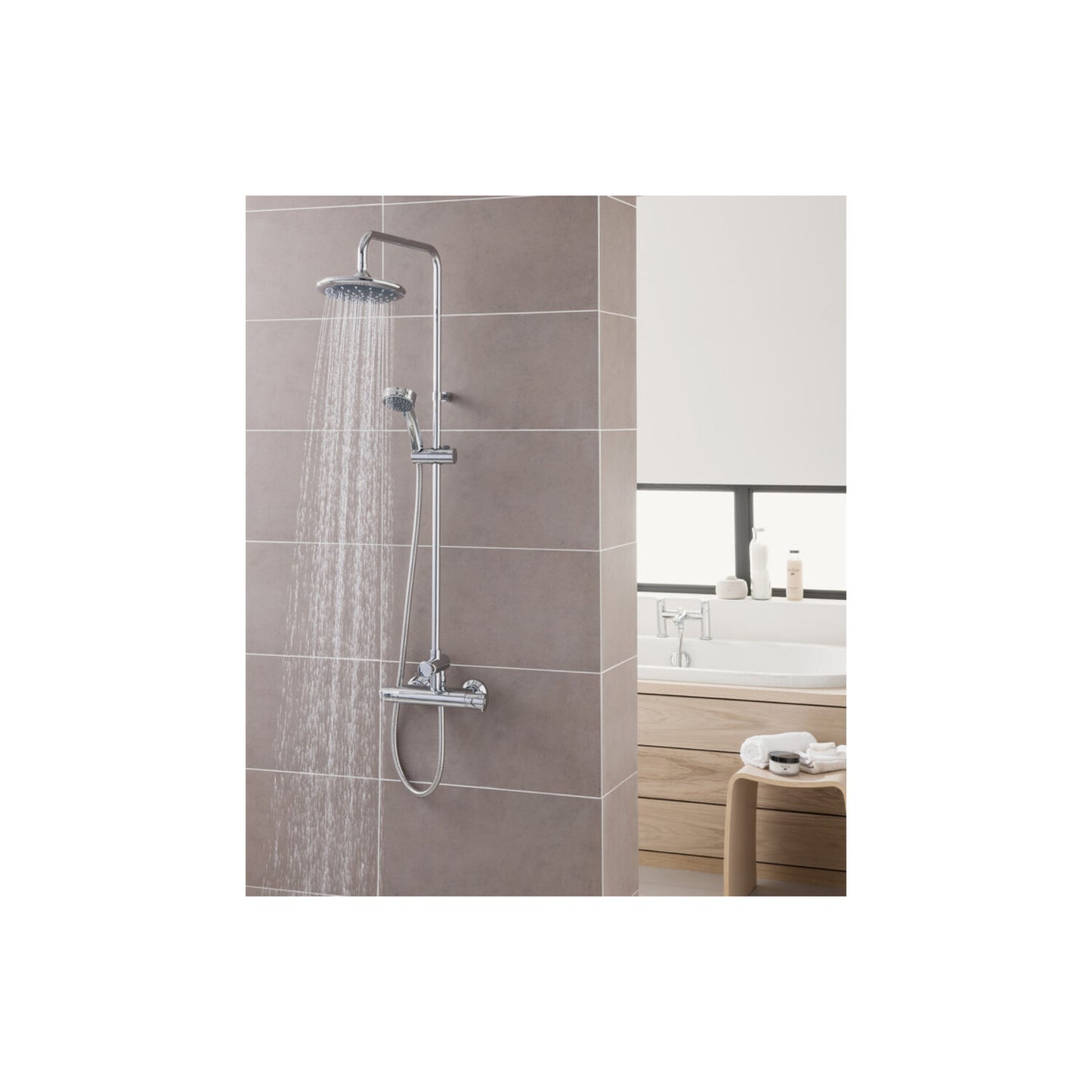 Triton Dene Thermostatic Bar Mixer Shower w/Diverter - Chrome