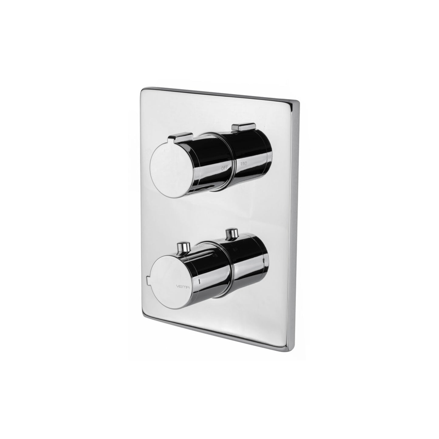 Rectangular Two Outlet Thermostatic Mixer Valve
