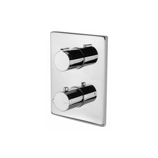 Rectangular Two Outlet Thermostatic Mixer Valve