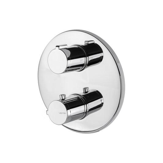 Round Two Outlet Thermostatic Mixer Valve