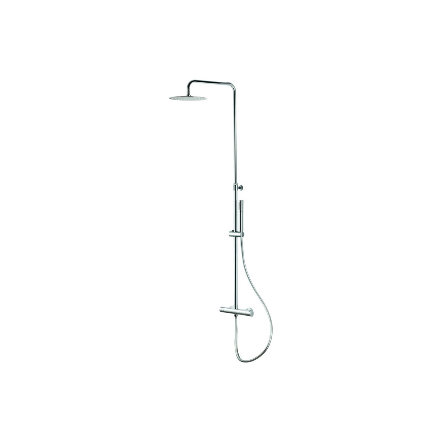 Thermostatic Round Bar Valve W/Fixed Head & Riser