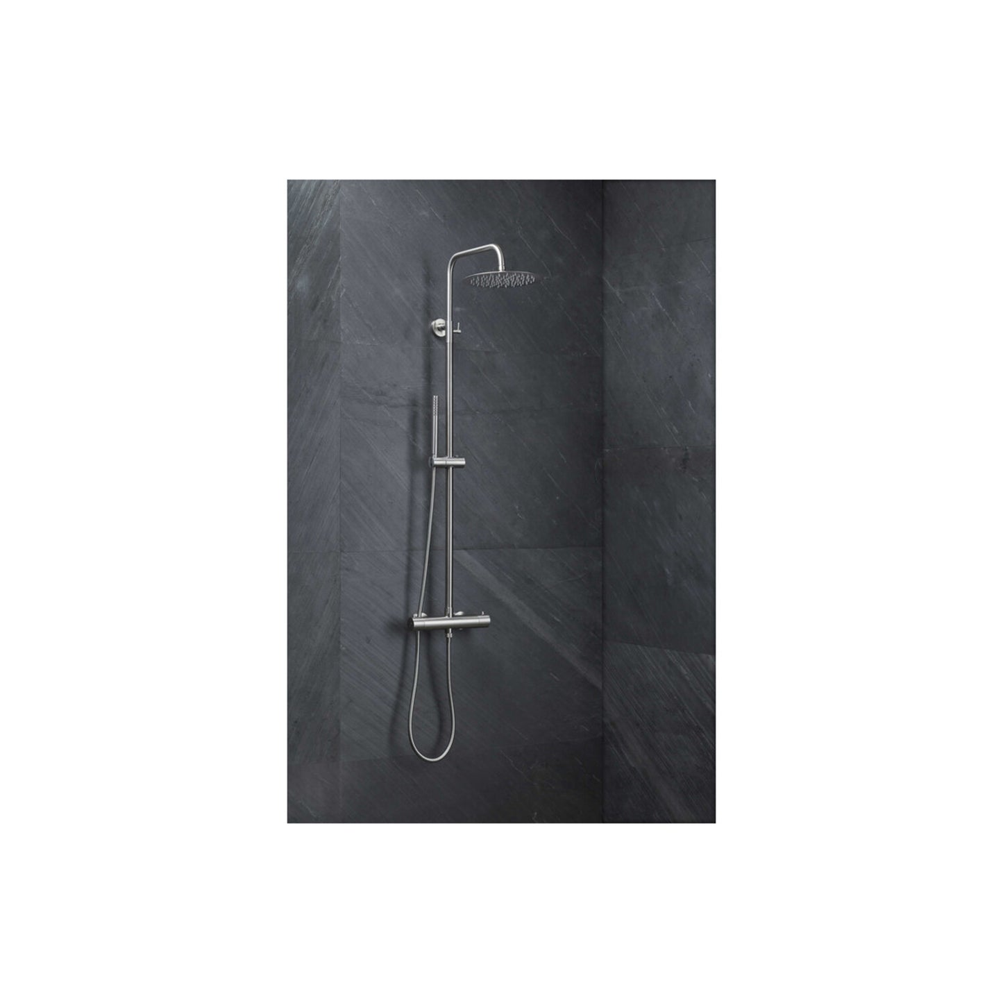 Thermostatic Round Bar Valve W/Fixed Head & Riser