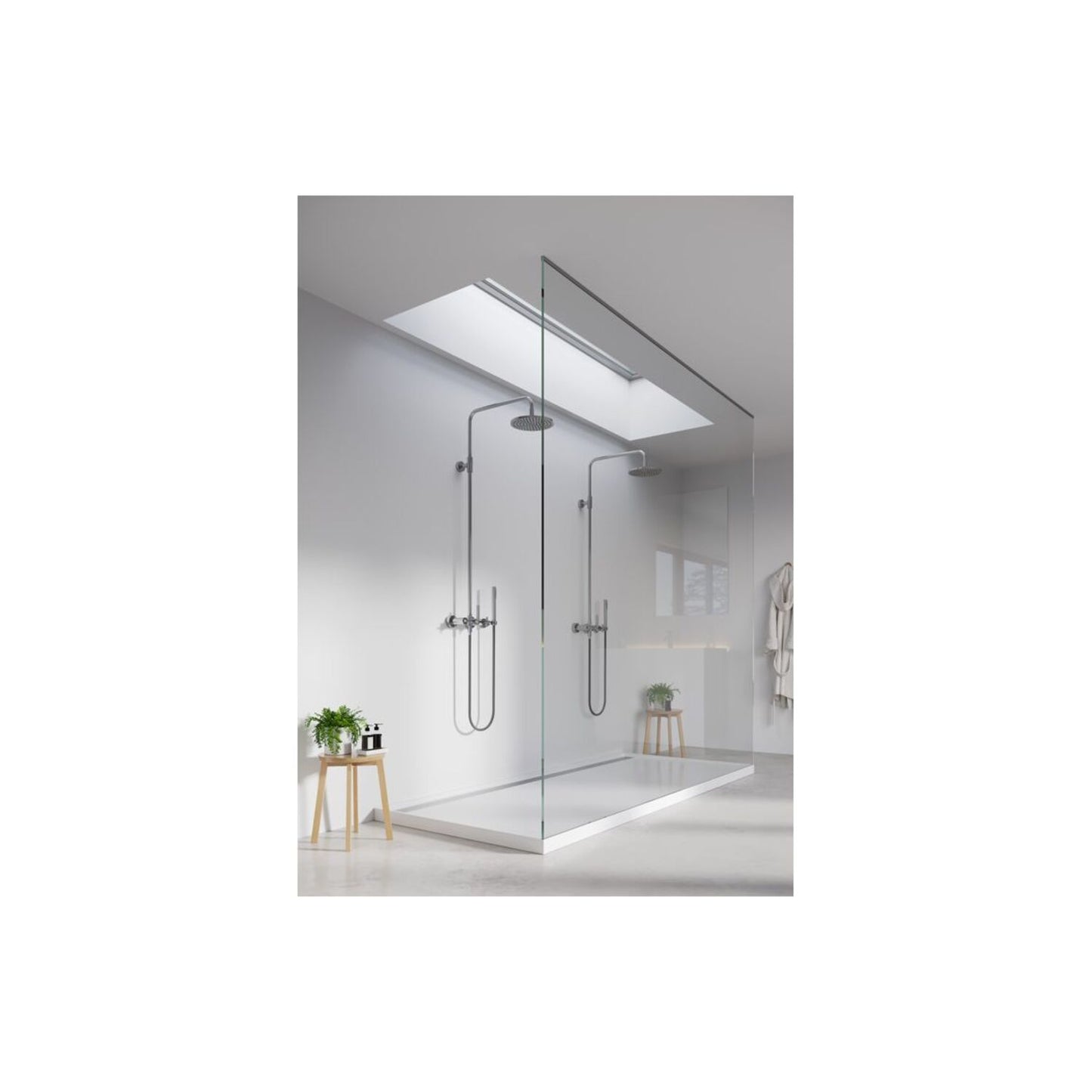 Timeless - Crystal White - Silk (Plain Panel)