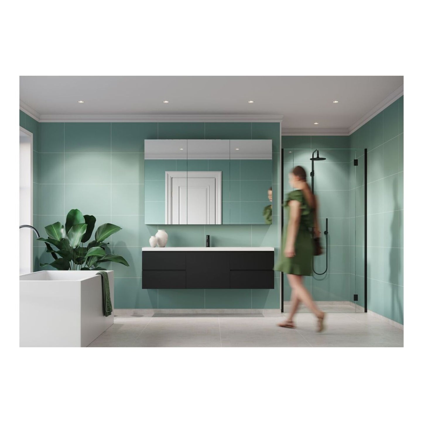 Contemporary - Aqua Mint (Tile Effect)