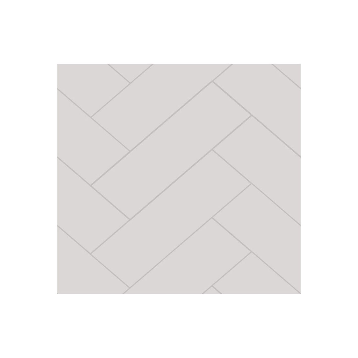 Urban - White Silk (Herringbone)