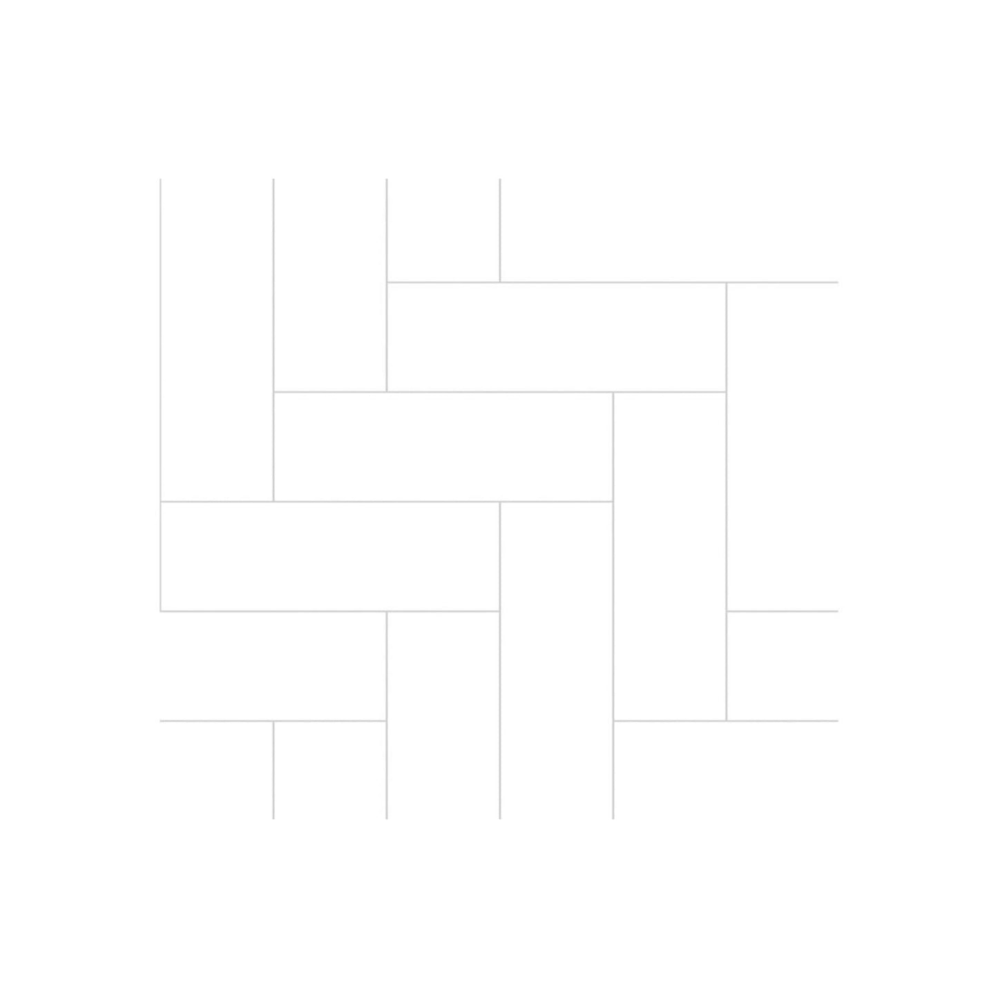 Urban - Denver White (Straight Herringbone)