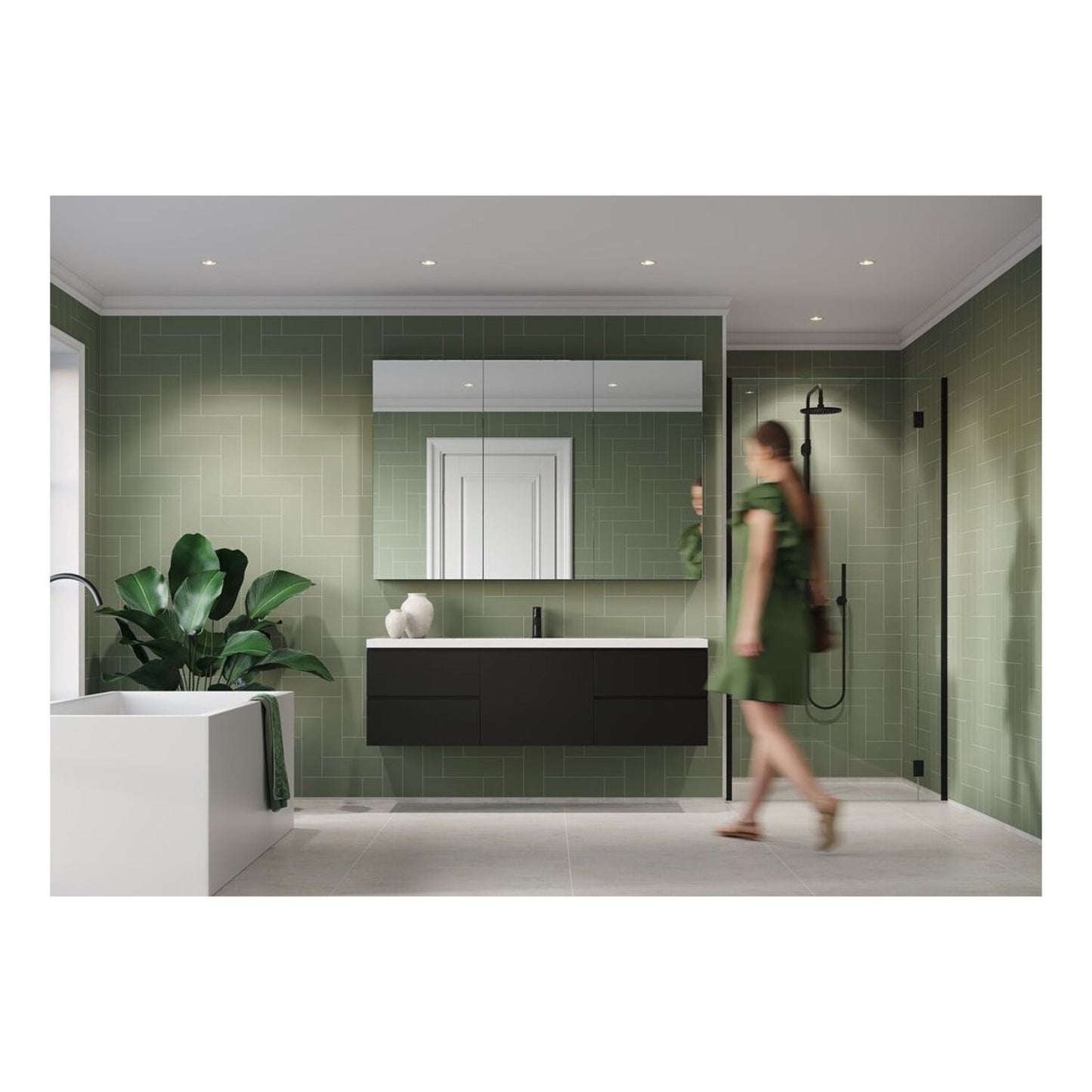 Urban - Olive Green (Straight Herringbone)