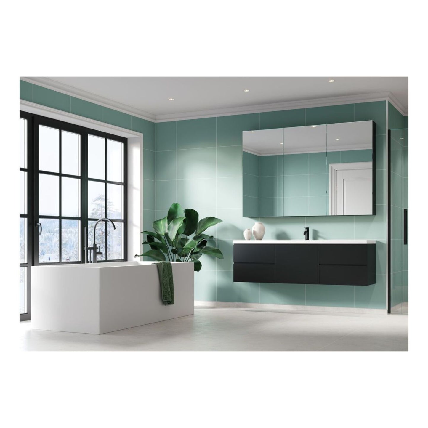 Contemporary - Aqua Mint (Tile Effect)