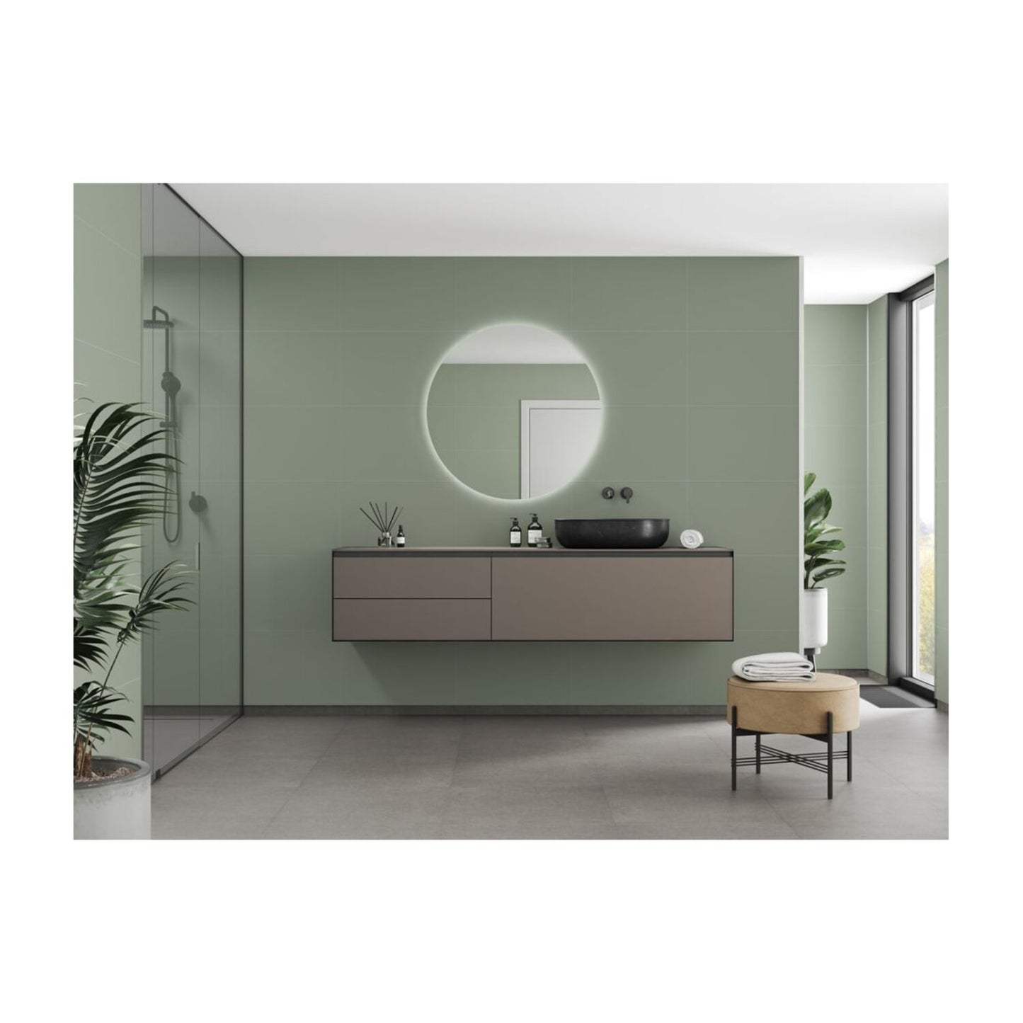 Contemporary - Olive Green (Tile Effect)