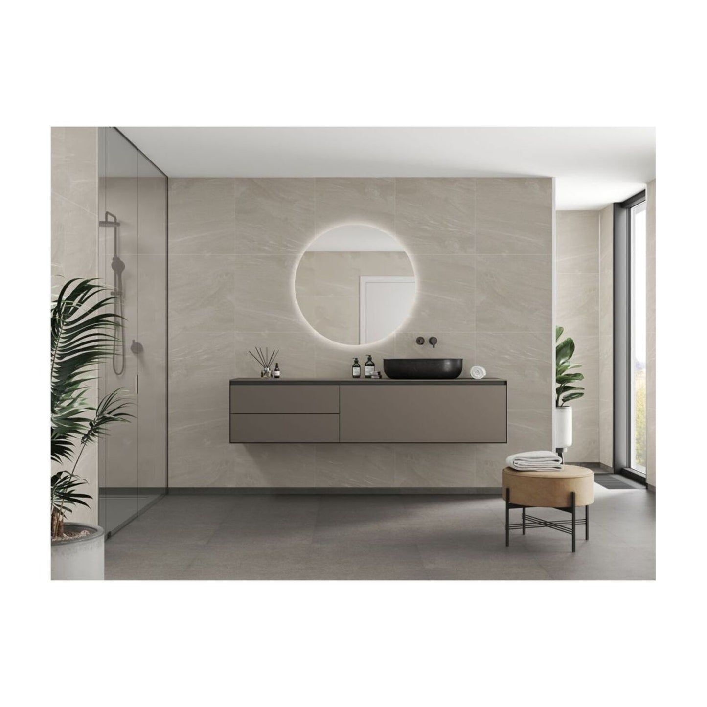 Scandinavian - Beige Stone (Tile Effect)