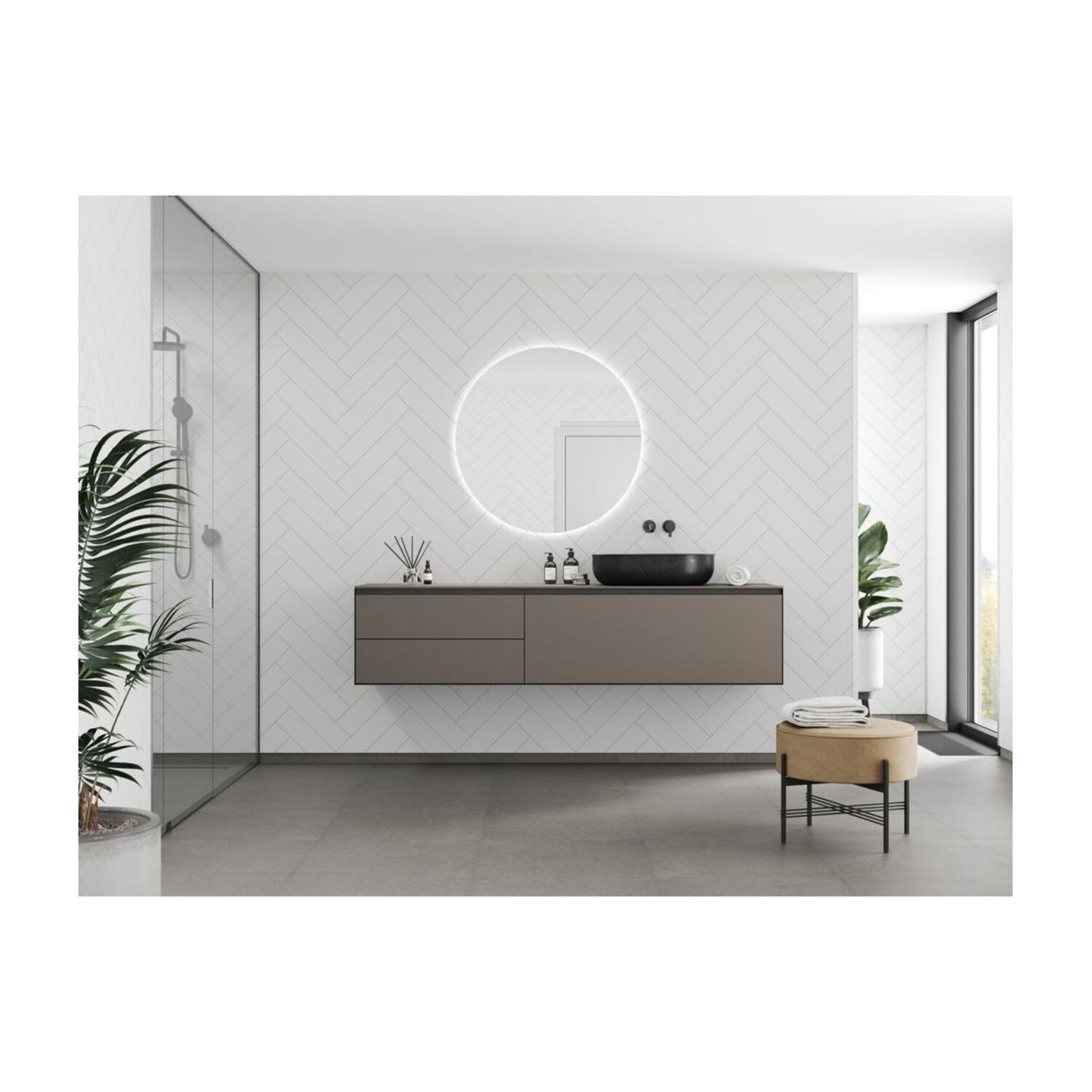 Urban - White Silk (Herringbone)