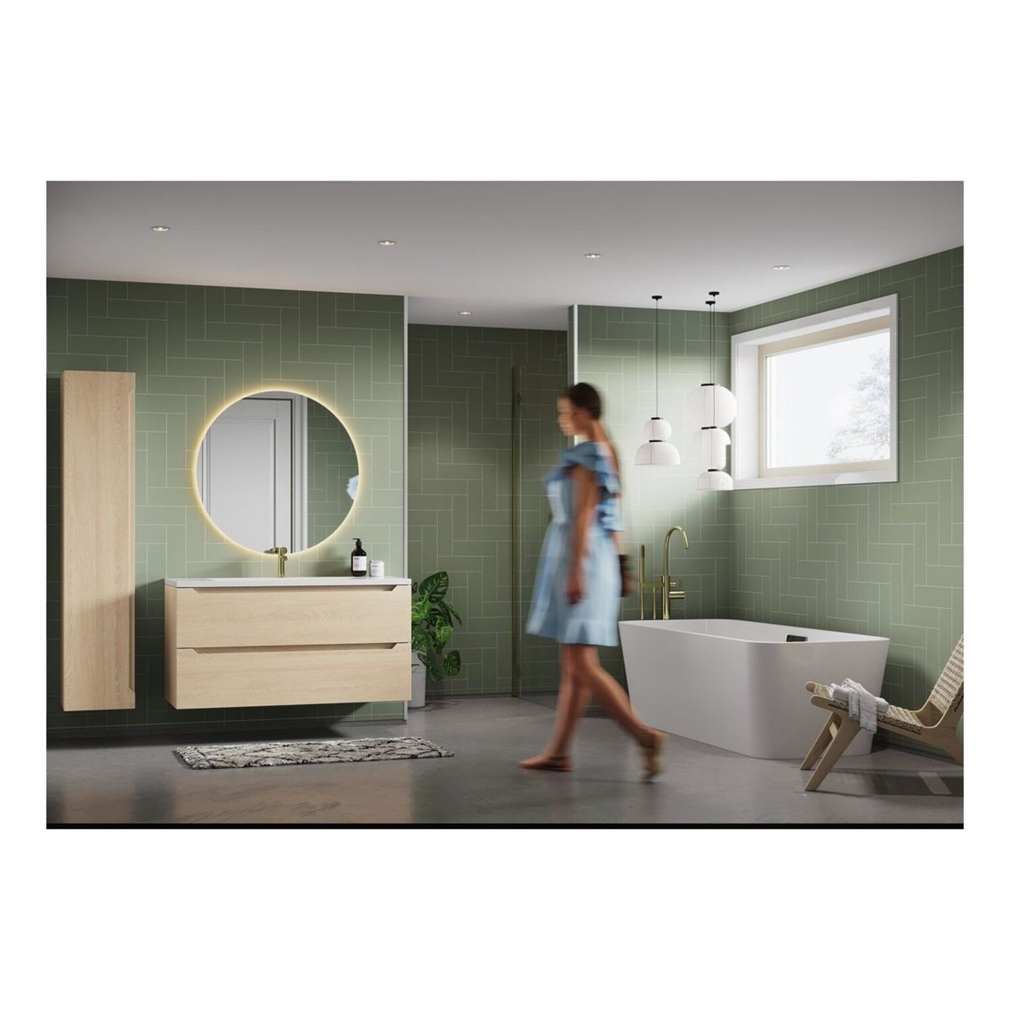 Urban - Olive Green (Straight Herringbone)
