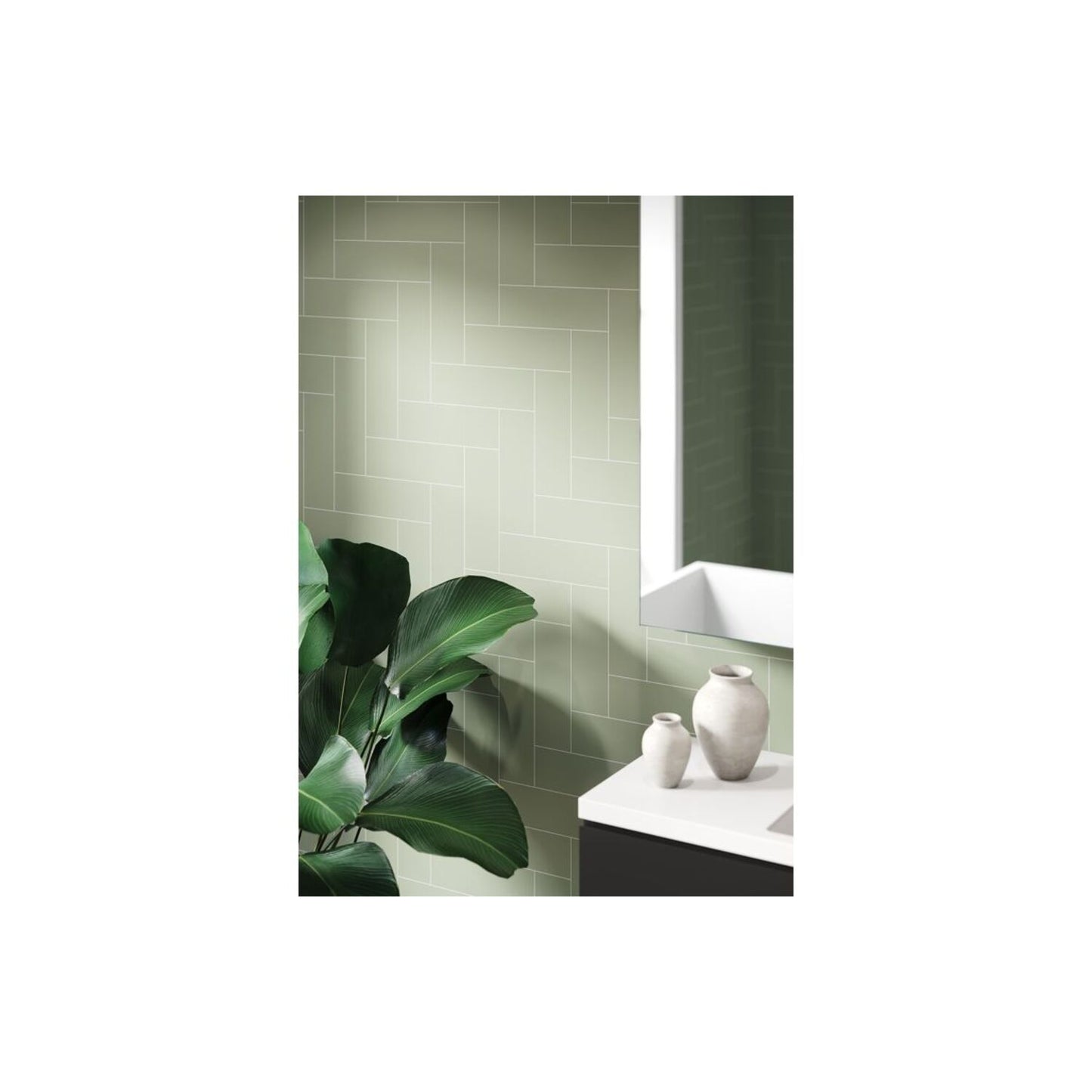 Urban - Olive Green (Straight Herringbone)