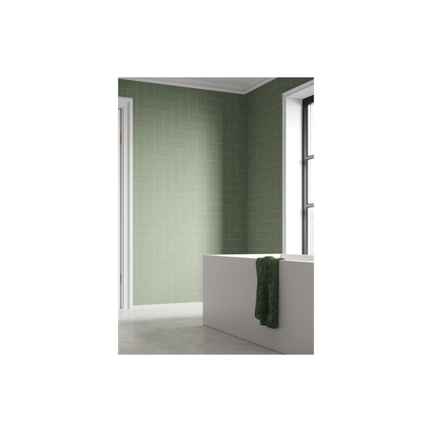 Urban - Olive Green (Straight Herringbone)