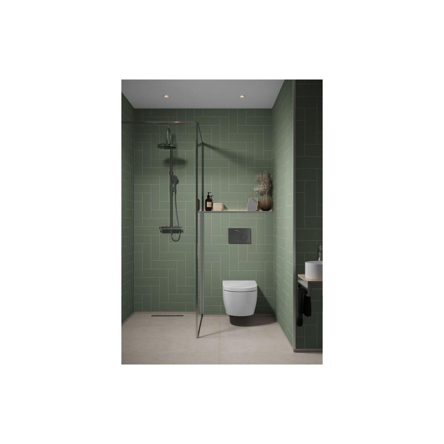 Urban - Olive Green (Straight Herringbone)